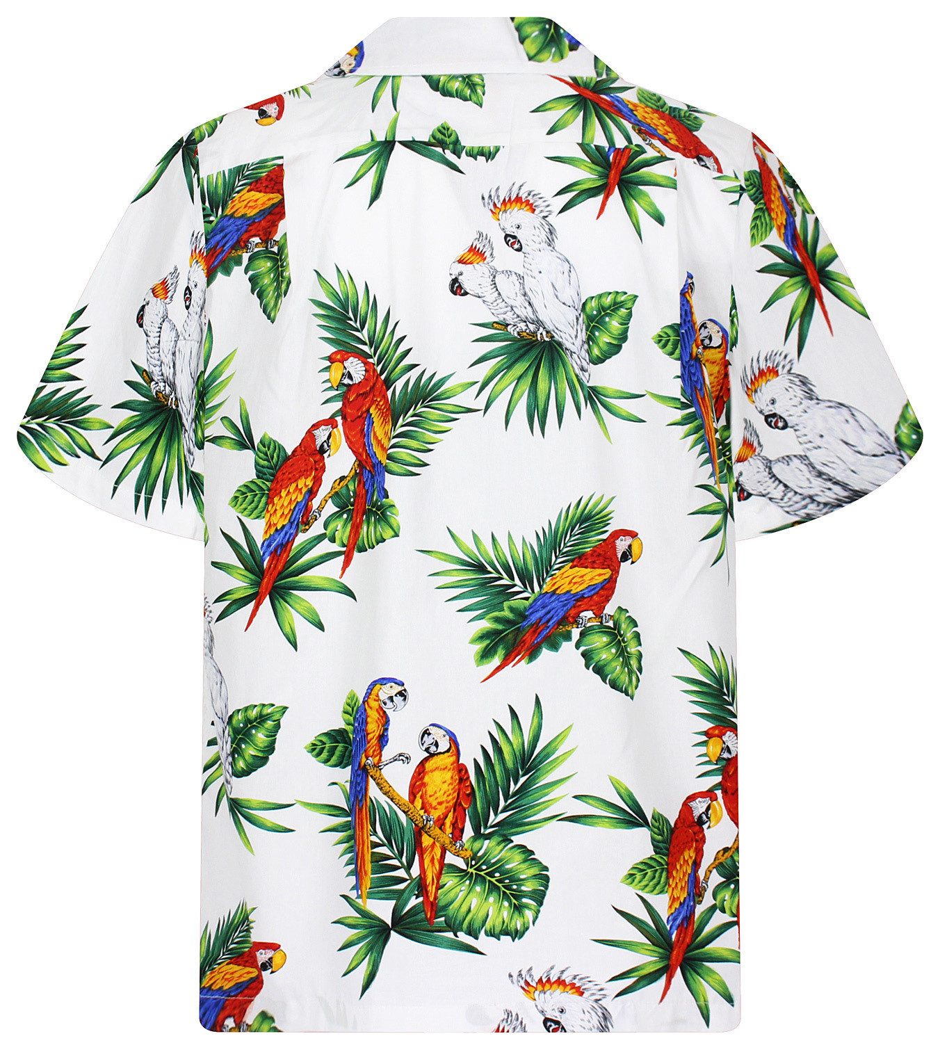 Pacific Legend Hawaiihemd "Kakadu" Herren Kurzarm Baumwolle Kokosknöpfe Original Hawaii – Bild 4 von 5