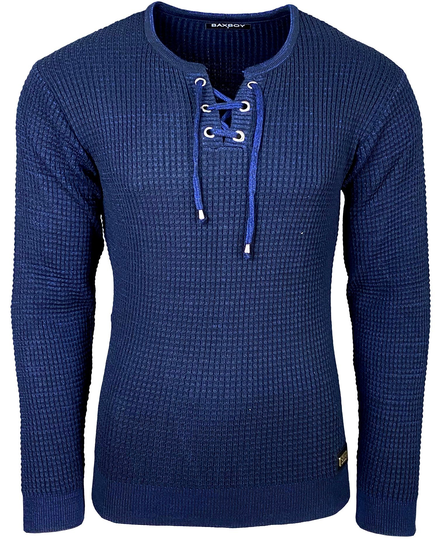 Baxboy Strickpullover Baxboy Herren Pullover Rundkragen Moderner Feinstrick günstig online kaufen