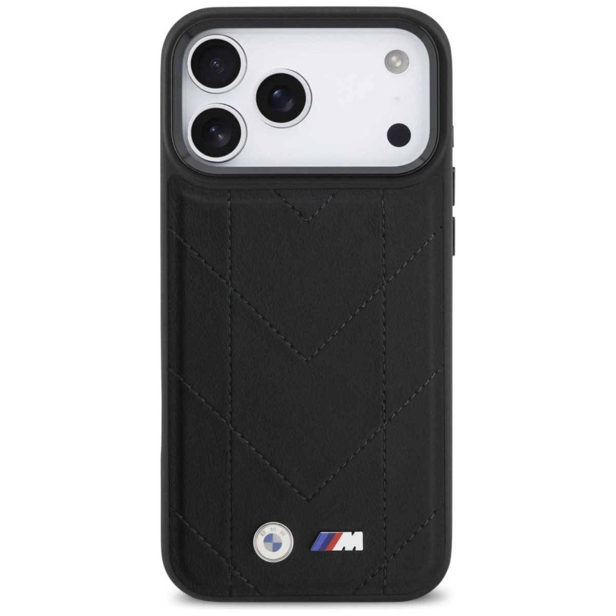 BMW Handyhülle M Quilted Design Case Kompatibel mit iPhone 17 Pro Max Luxus 6,9, Gestepptes BMW M Design mit metallischem Logo