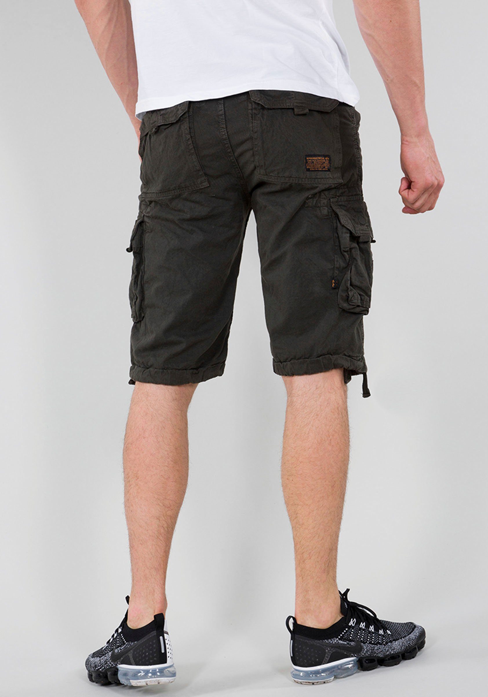 Alpha Industries grey black Jet Cargobermudas Short