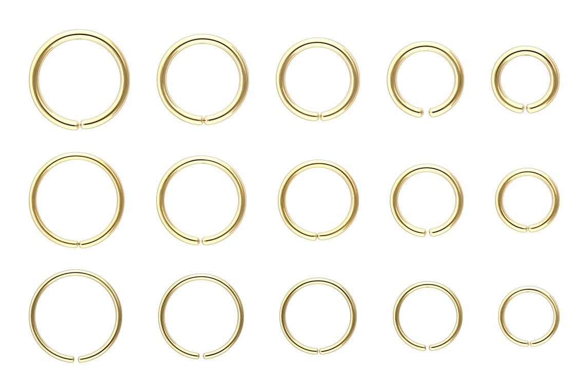 PIERCINGLINE Nasenpiercing 18 Karat Gold O-Ring - biegbar (Biege-Ringe, 1-tlg)