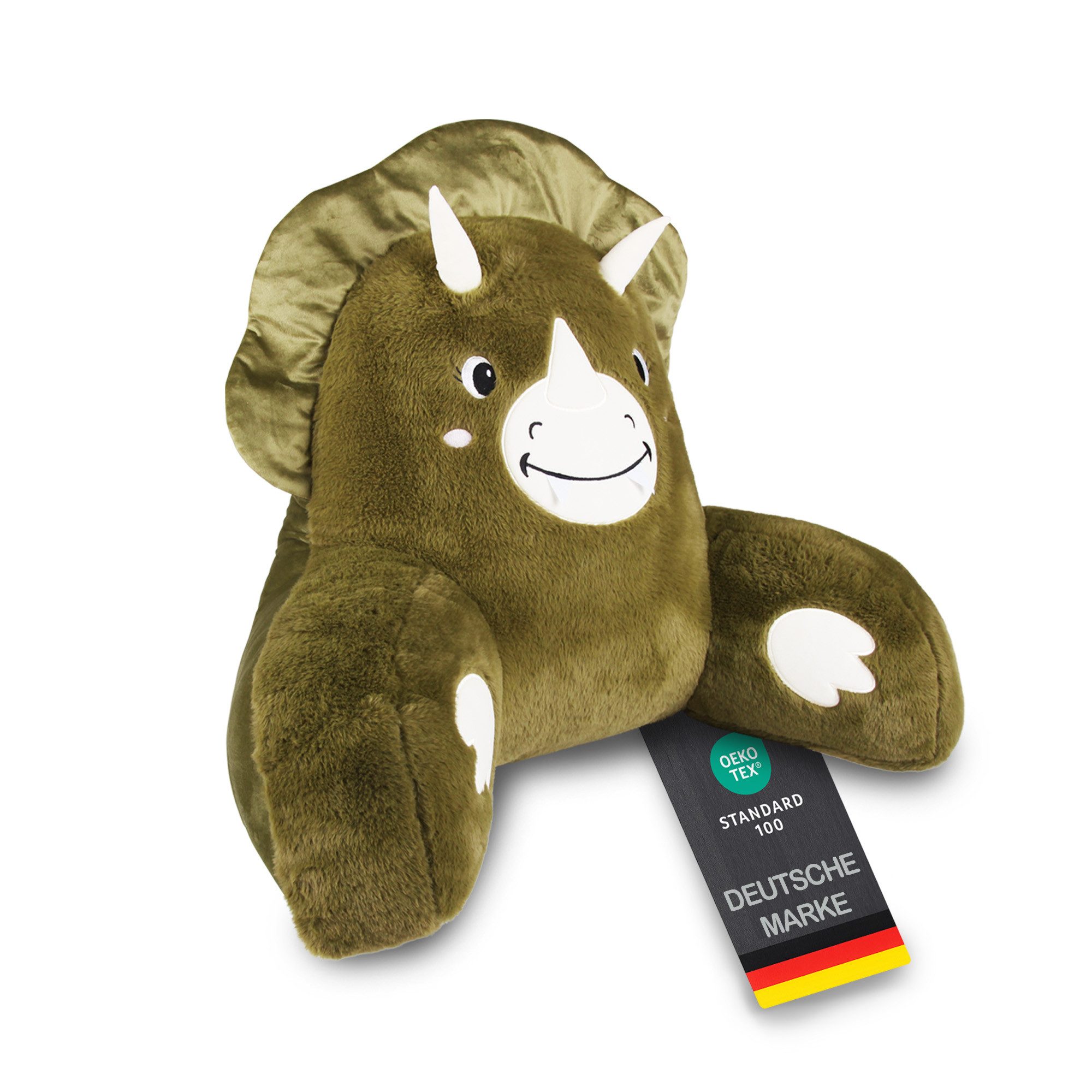 Bestlivings Sitzkissen für das Bett mit Armlehnen 66x37x48cm, Rückenstützfunktion, 100% Polyester, kuschelweich, formstabil