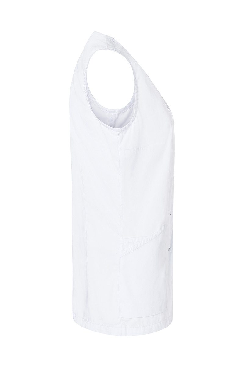 Karlowsky Fashion Schlupfbluse KARLOWSKY Damen Kasack ESSENTIAL Ärmellos V-Neck Modern-Fit Weiß – Bild 4 von 5