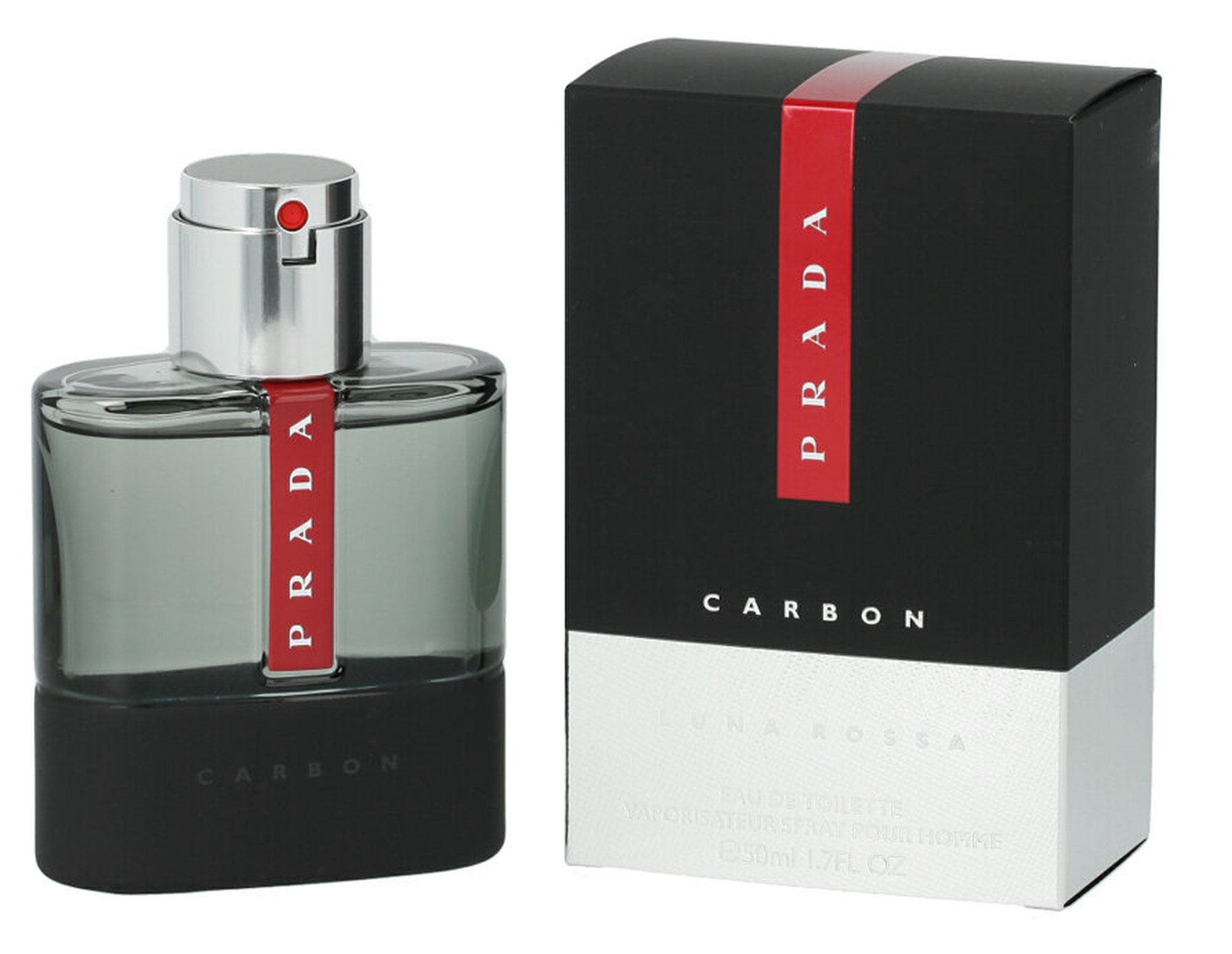 PRADA Eau de Toilette Luna Rossa Carbon EDT Herren Spray, Frisch-aromatischer Duft mit Bergamotte, Lavendel und Patchouli