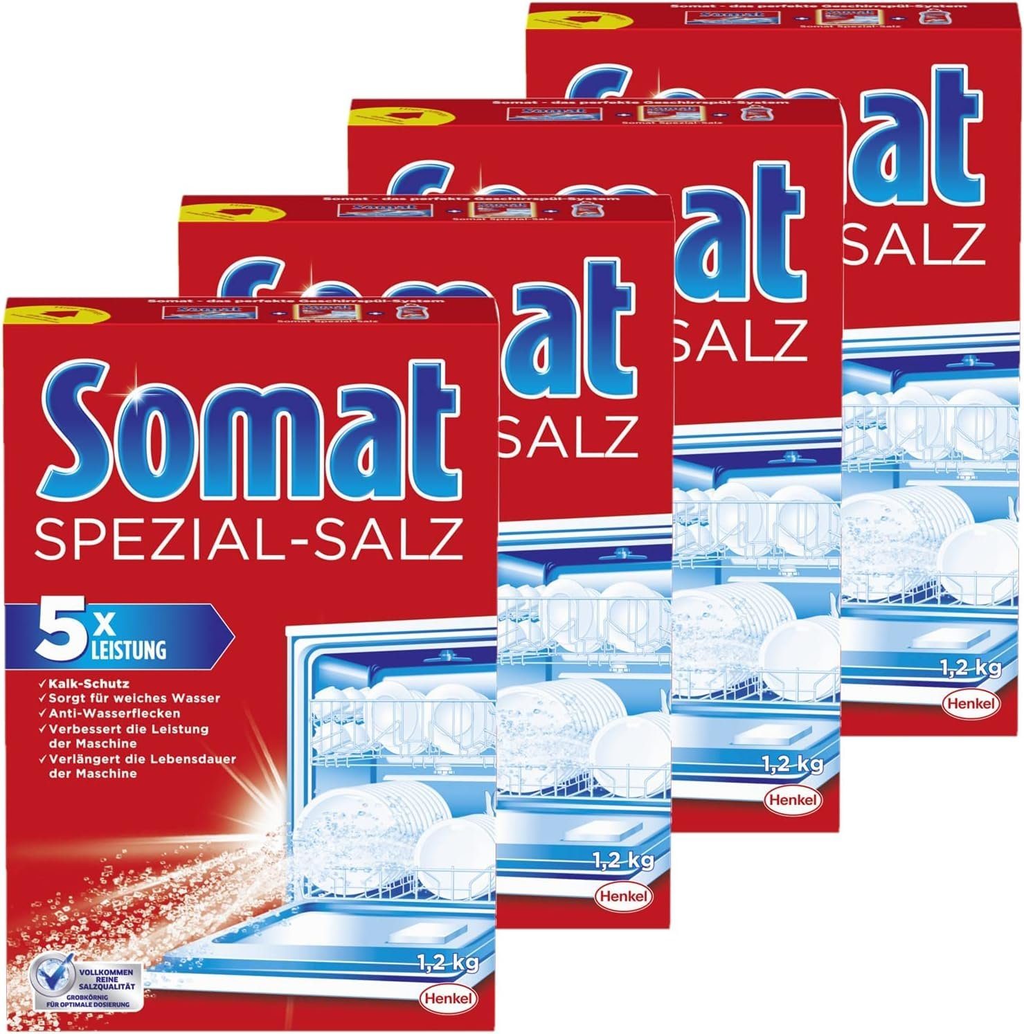 Somat Haushaltshobel Somat Spezial-Salz, 4er Pack (4 x 1.2 kg)