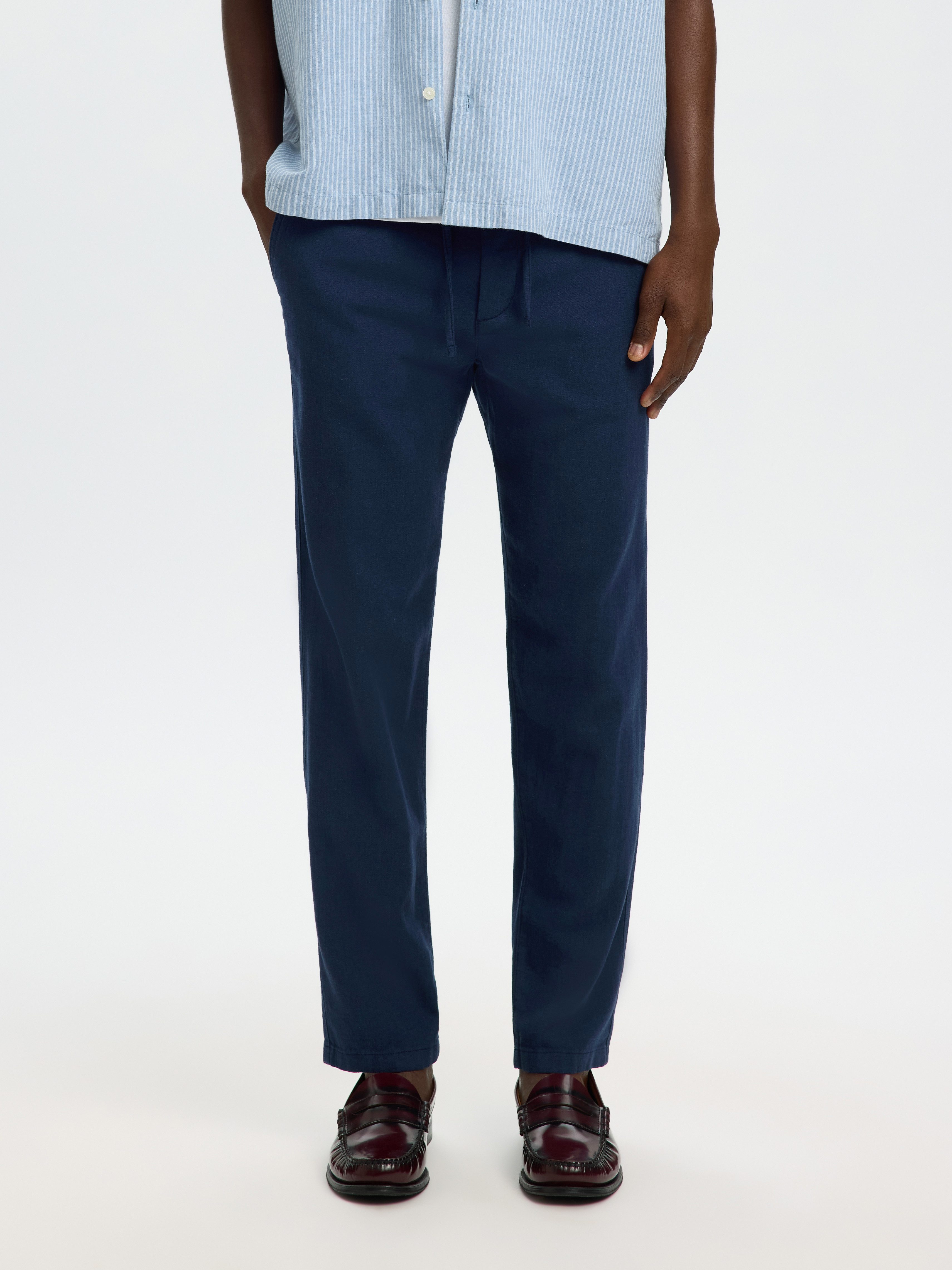 Selected Chinohose SLH172-SLIMTAPE BRODY LINEN PANT NOOS Baumwollmischung, slim fit