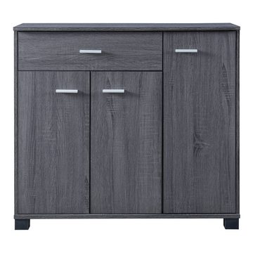 en.casa Sideboard, »Bobeck« 72x80x28cm Dunkelgrau