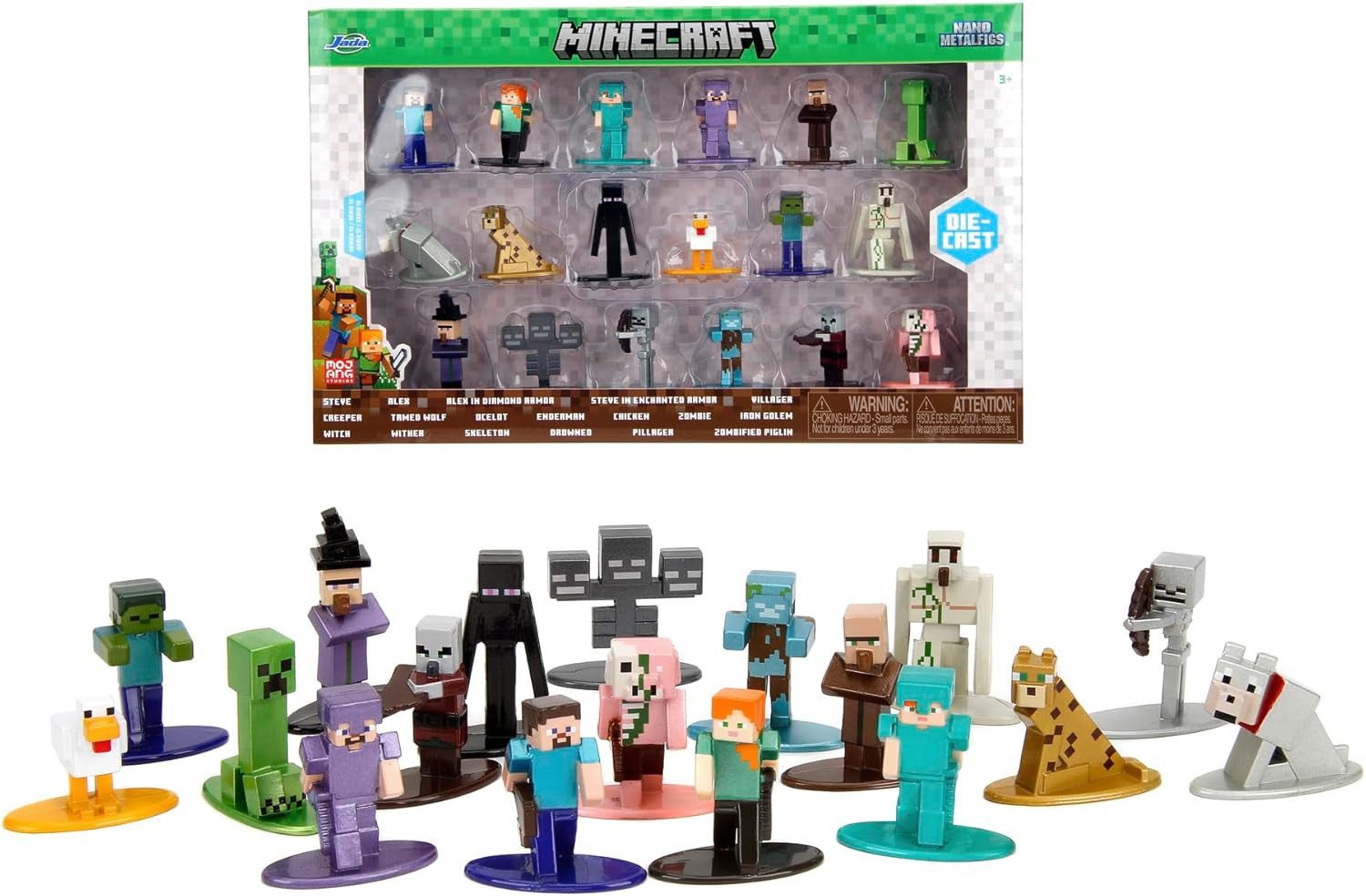 JADA Spielfigur Jada 9335846314R00 - Minecraft Multi-Pack Nanofigs, Wave 12