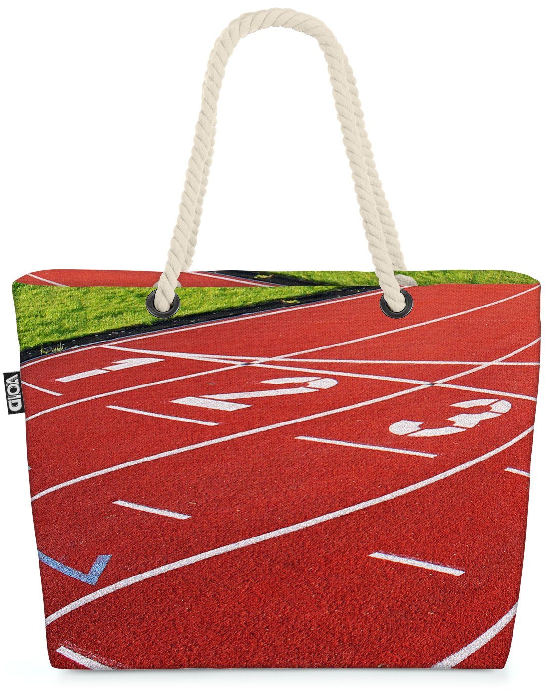 VOID Strandtasche (1-tlg), Laufbahn Beach Bag Leichtathletik Laufen Athleten Olympische Spiele Sommer