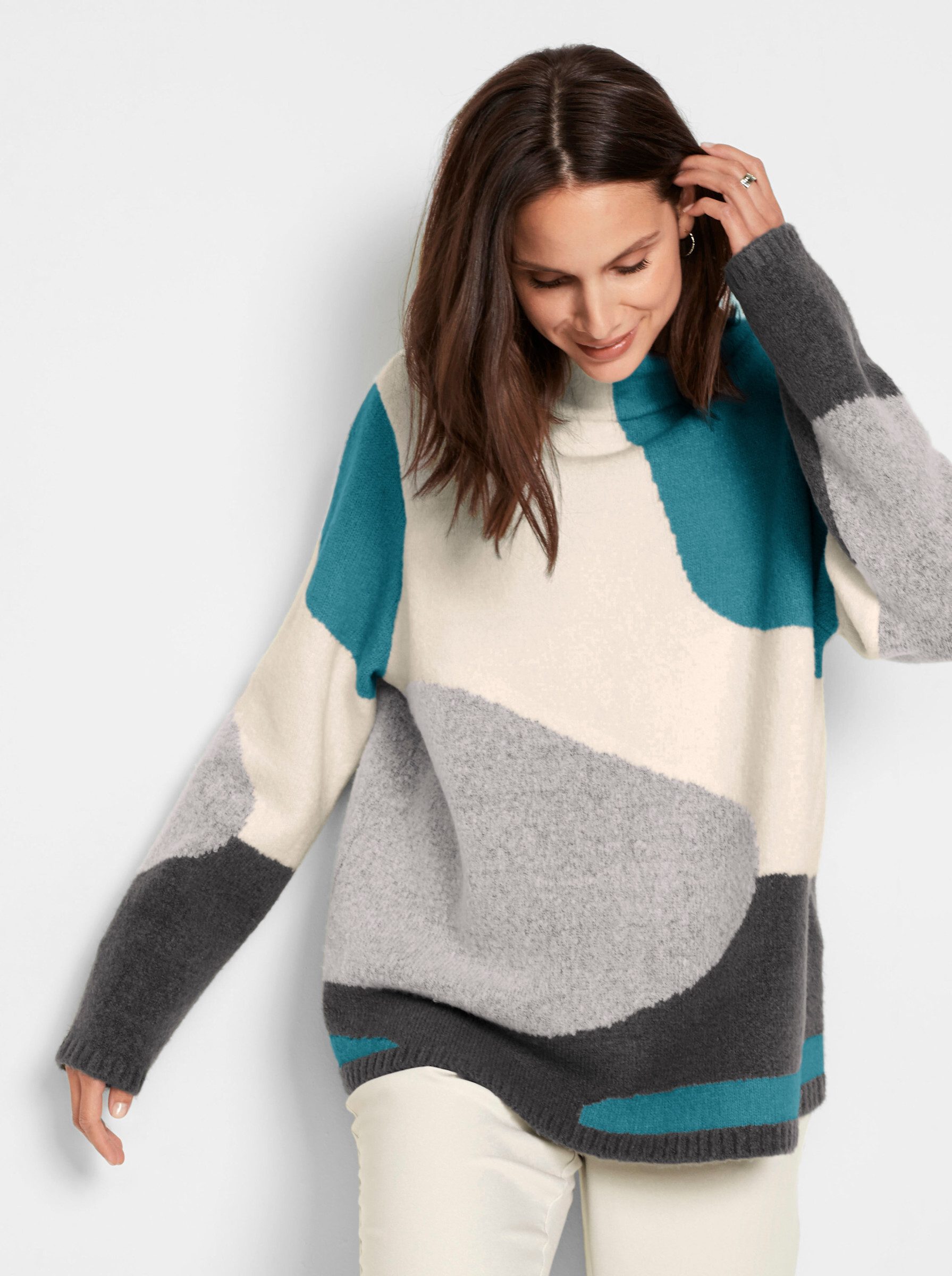 Witt Strickpullover Pullover Langarm Jacquard