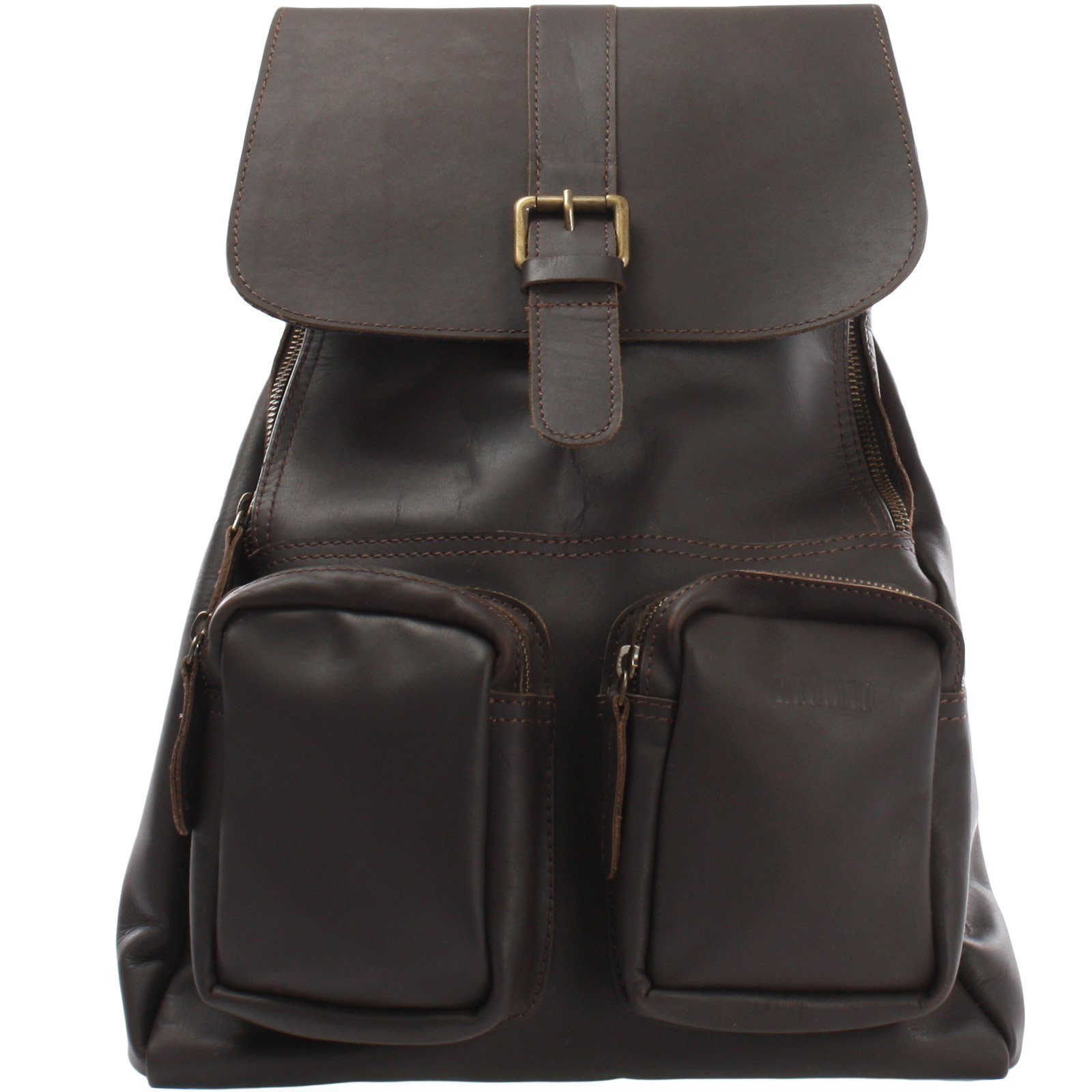 Freizeitrucksack Rucksack vintage Lederrucksack Damen Herren Leder LE1008