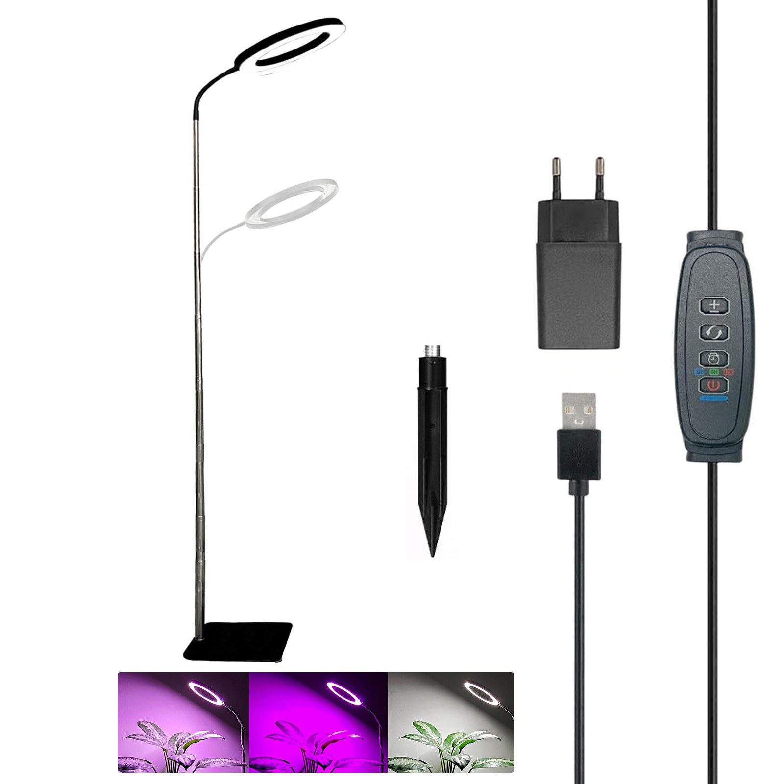 MUPOO Pflanzenlampe 72s LED Bodenpflanzenlicht Vollspektrum Pflanzenlicht,3 günstig online kaufen
