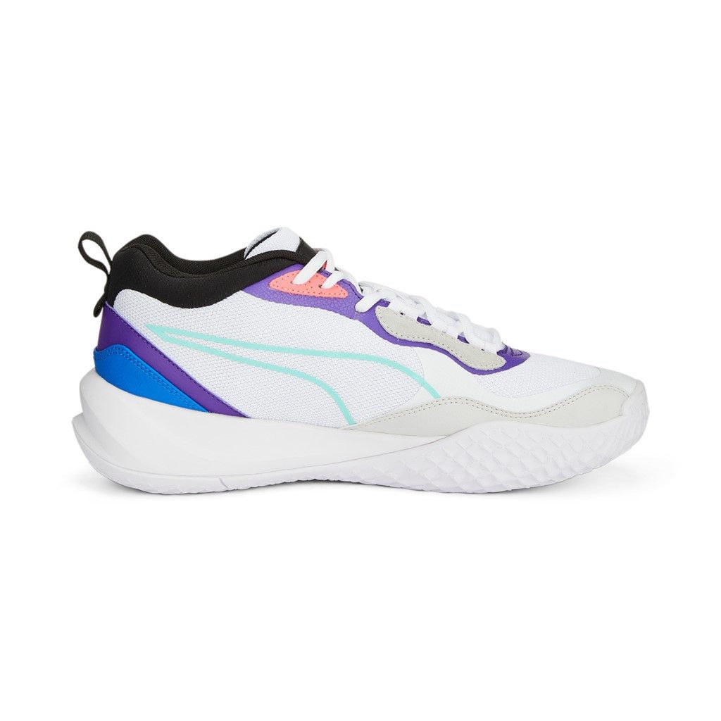 PUMA Hallen-Indoorschuhe Playmaker Pro weiss/violett Herren Badmintonschuh
