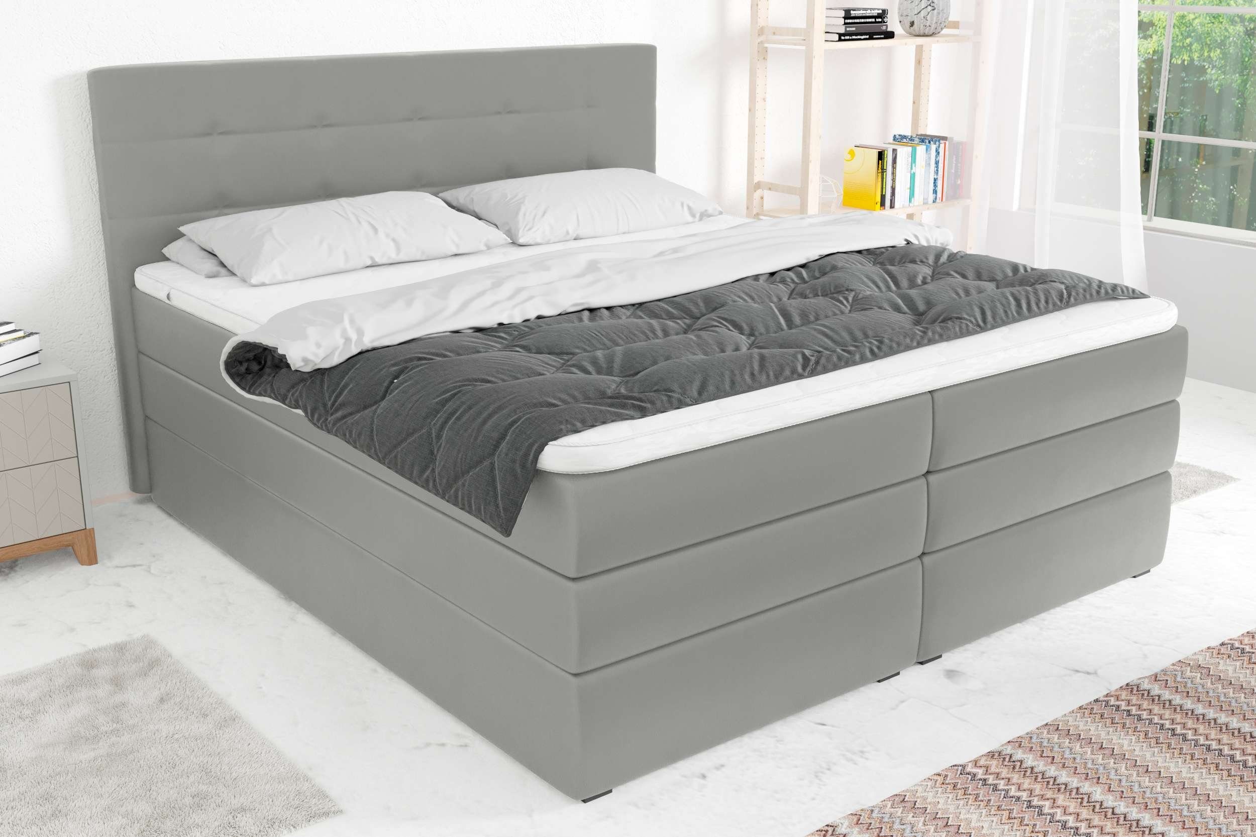 99rooms Boxspringbett Dante (Schlafzimmerbett, Bett), wahlweise mit Bonell-/Taschenfederkernmatratze, mit/ohne Bettkasten