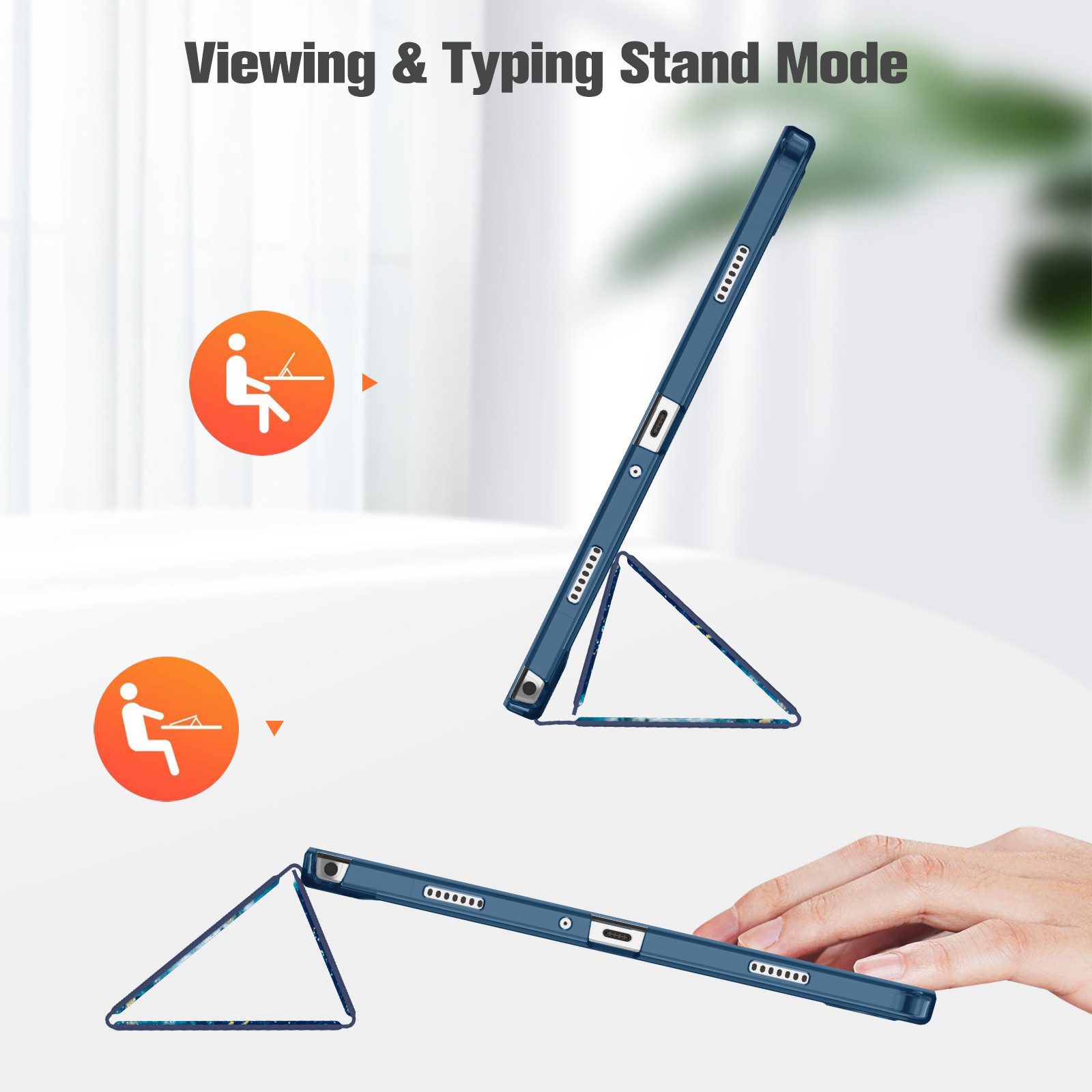 Fintie Tablet-Hülle für Samsung Galaxy Tab A11+ Plus 11" 2025 / Tab A9+ Plus 11 Zoll 2023 11 Zoll, Ultradünn Schutzhülle mit Translucent Rückseite in Matt-Optik – Bild 4 von 5