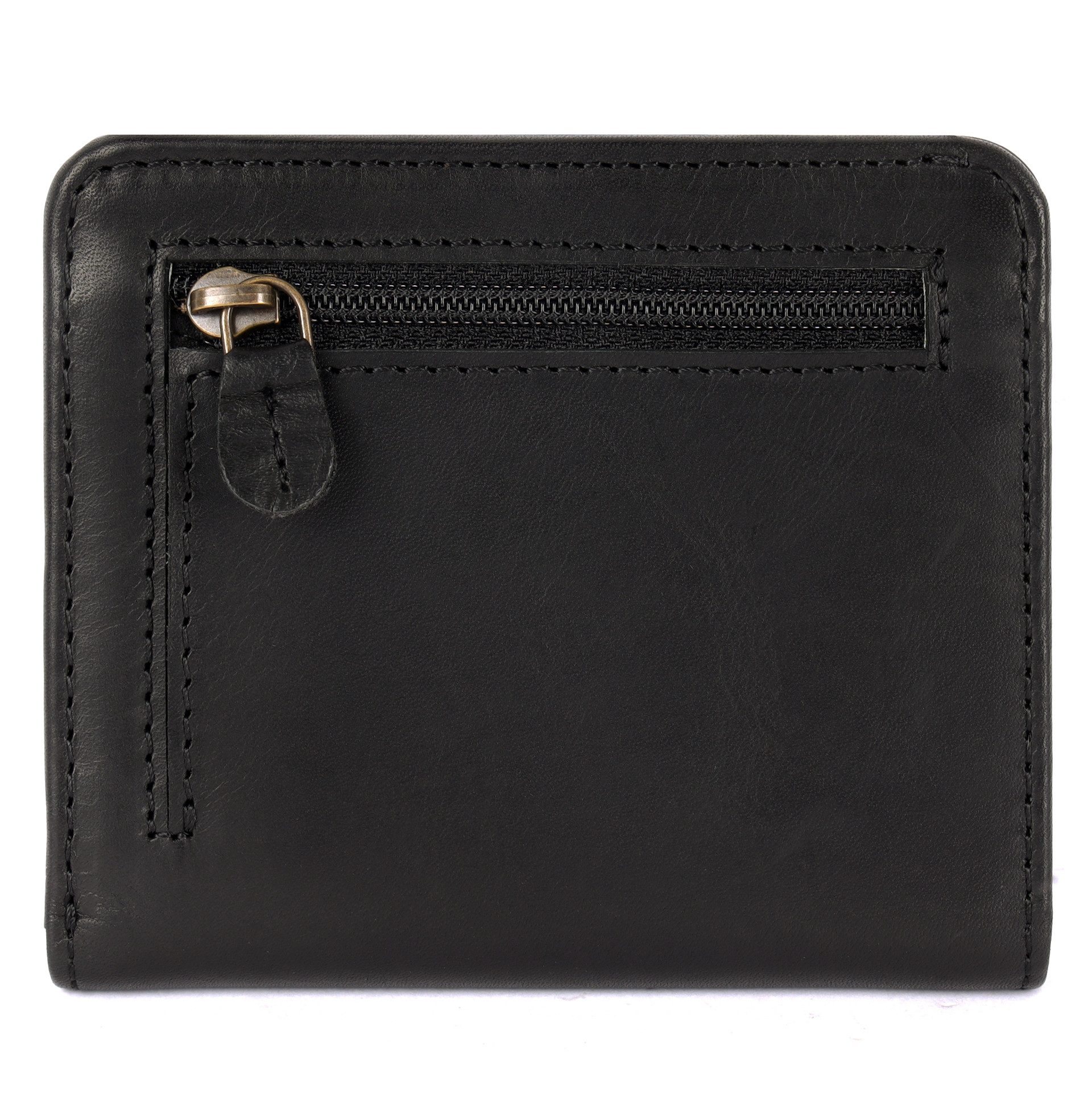 Benthill Geldbörse Klein Echtleder Damen Herren Mini Portemonnaie Minibörse RFID Slim, RFID-Schutz Kartenfächer Münzfach Reißverschlussfach