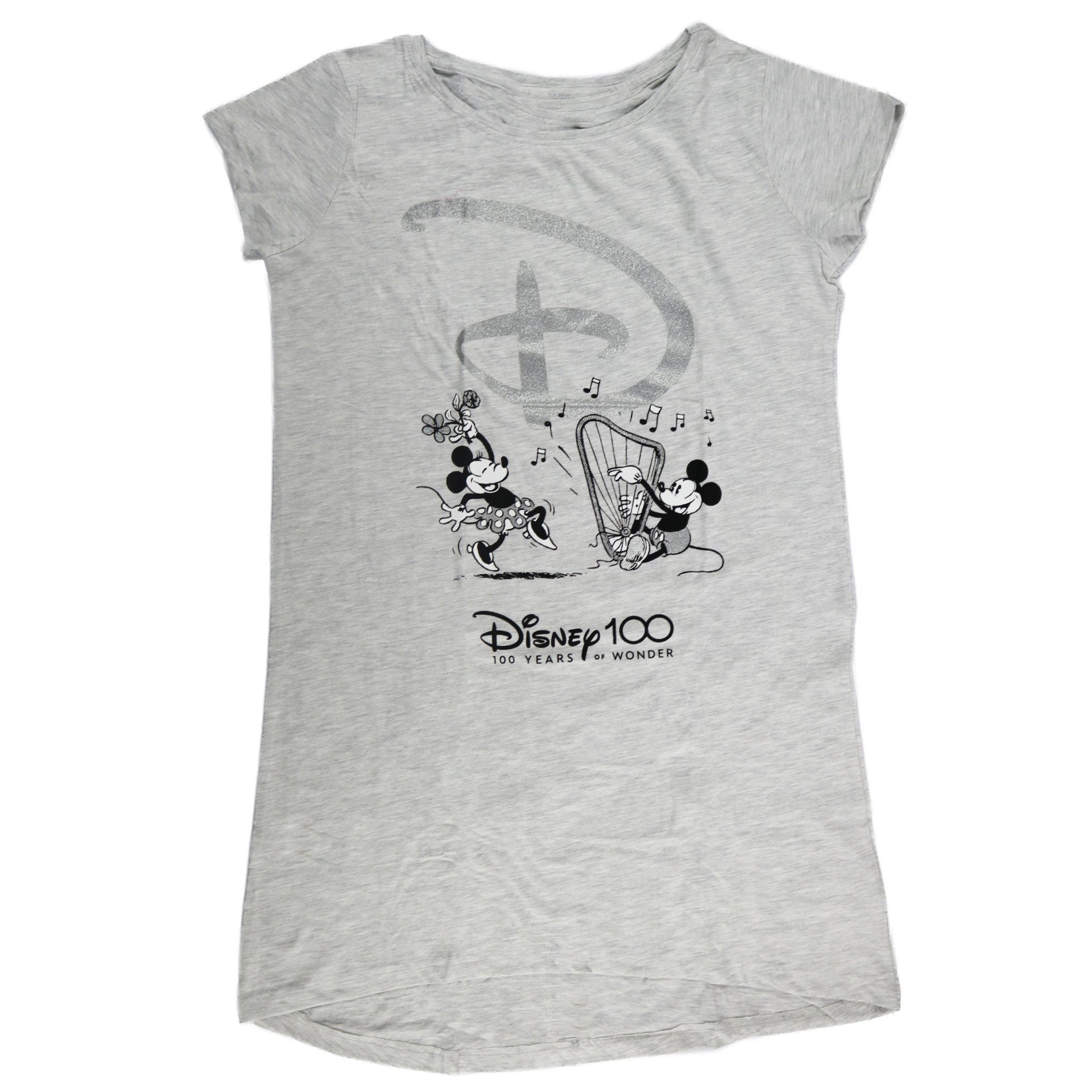 Disney Schlafanzug Disney 100 Years Schlafshirt Mickey Minnie bis Gr. Damen Maus XL kurzarm S