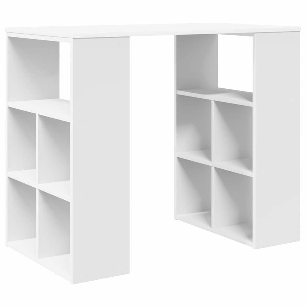 vidaXL Schreibtisch Schreibtisch mit Regal Weiß günstig online kaufen