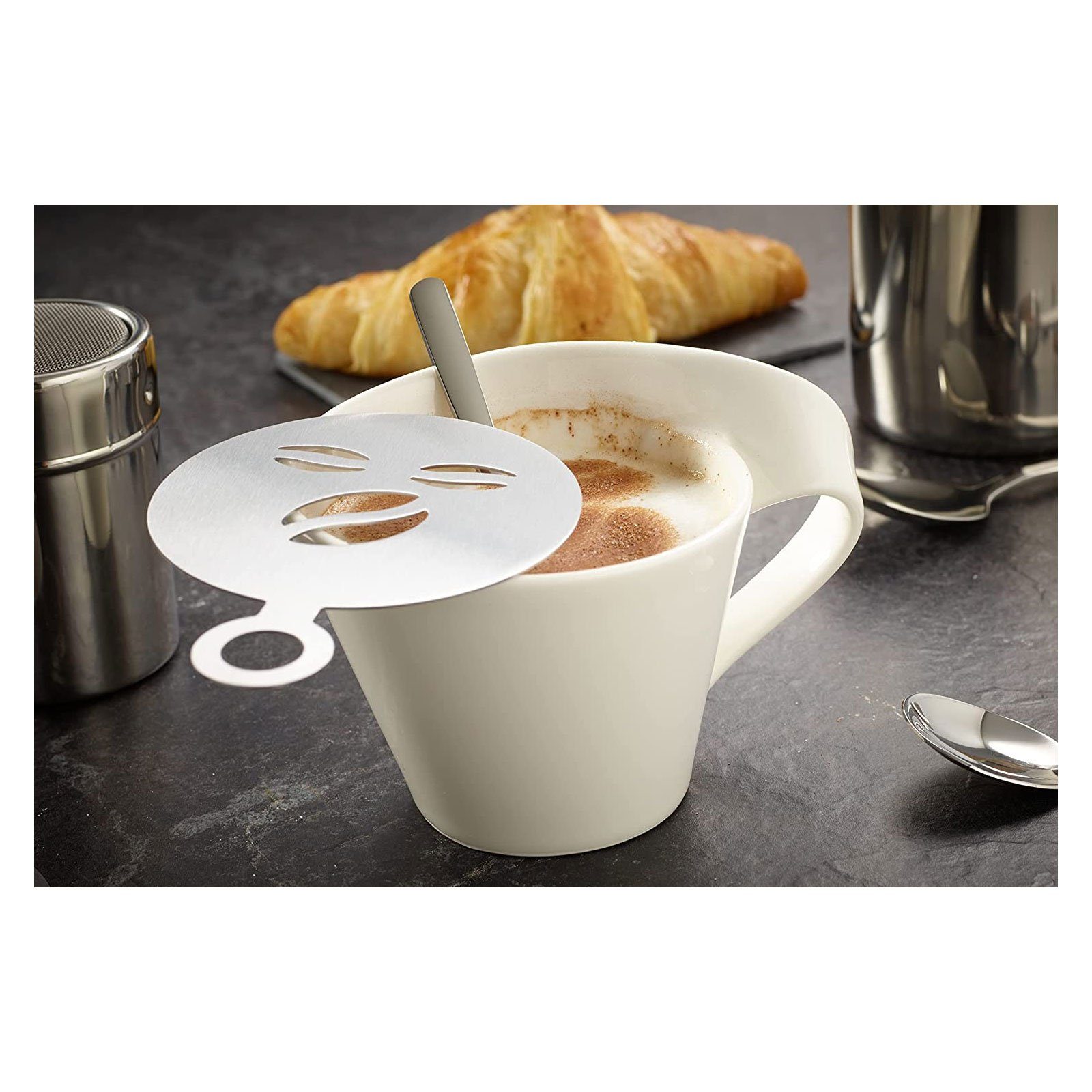 ECHTWERK Barista-Set, Kaffeezubehör-Set, ideal für Cappuccino oder Latte  Macchiato, 23-tlg., Dekoratives sowie stilvolles Kaffeezubehör-Set aus  hochwertigem Edelstahl