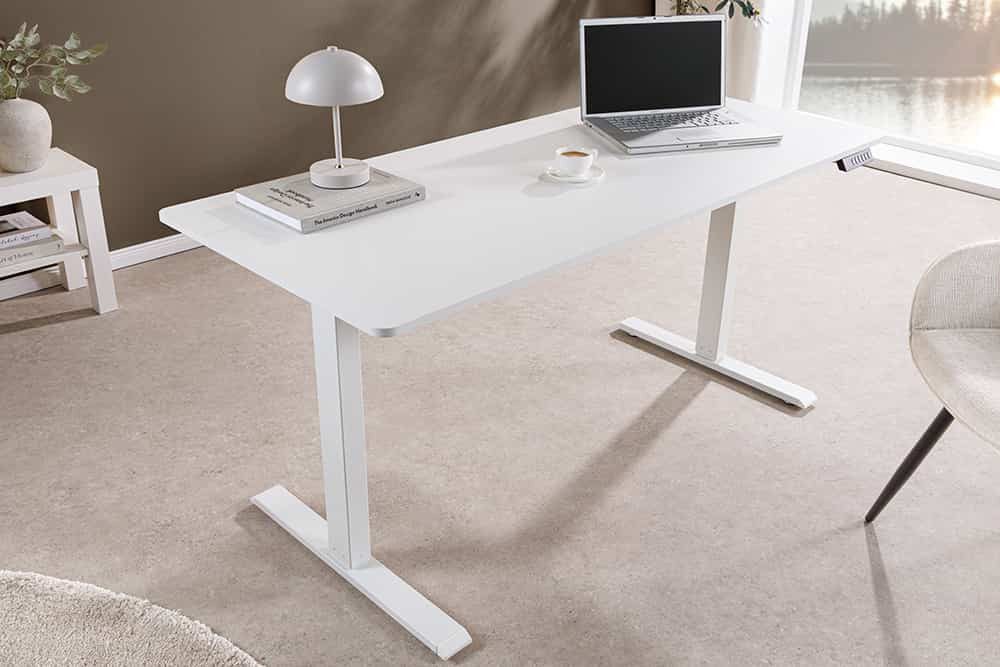 riess-ambiente Schreibtisch WHITE DESK 140cm weiß - stufenlos, höhenverstel günstig online kaufen
