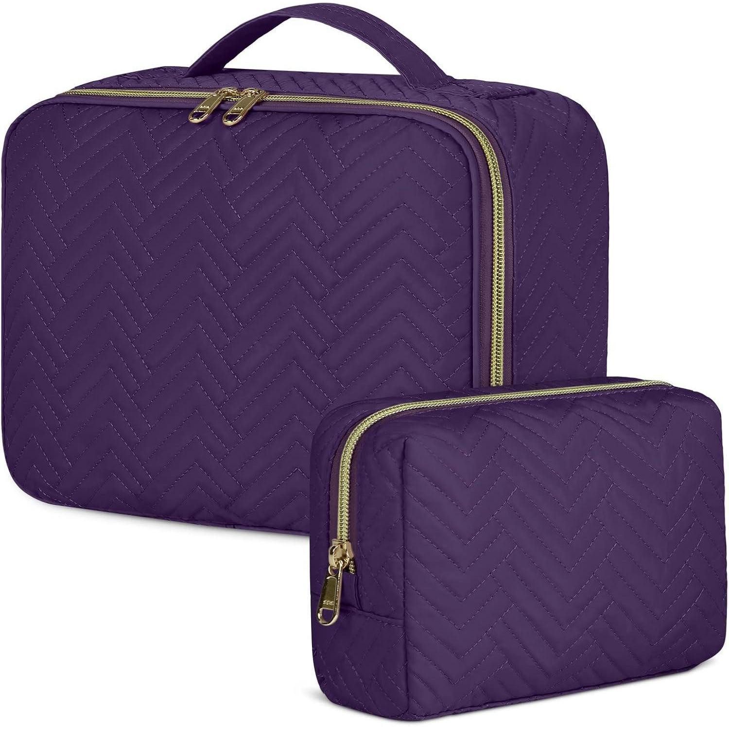 LuxusKollektion Kosmetiktasche Kosmetiktasche Damen wasserdicht Aufhänger 2er lila Violett