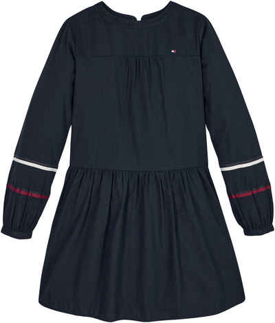 Tommy Hilfiger Blusenkleid GLOBAL STRIPE TAPE DETAIL DRESS Kinder Kids Junior MiniMe