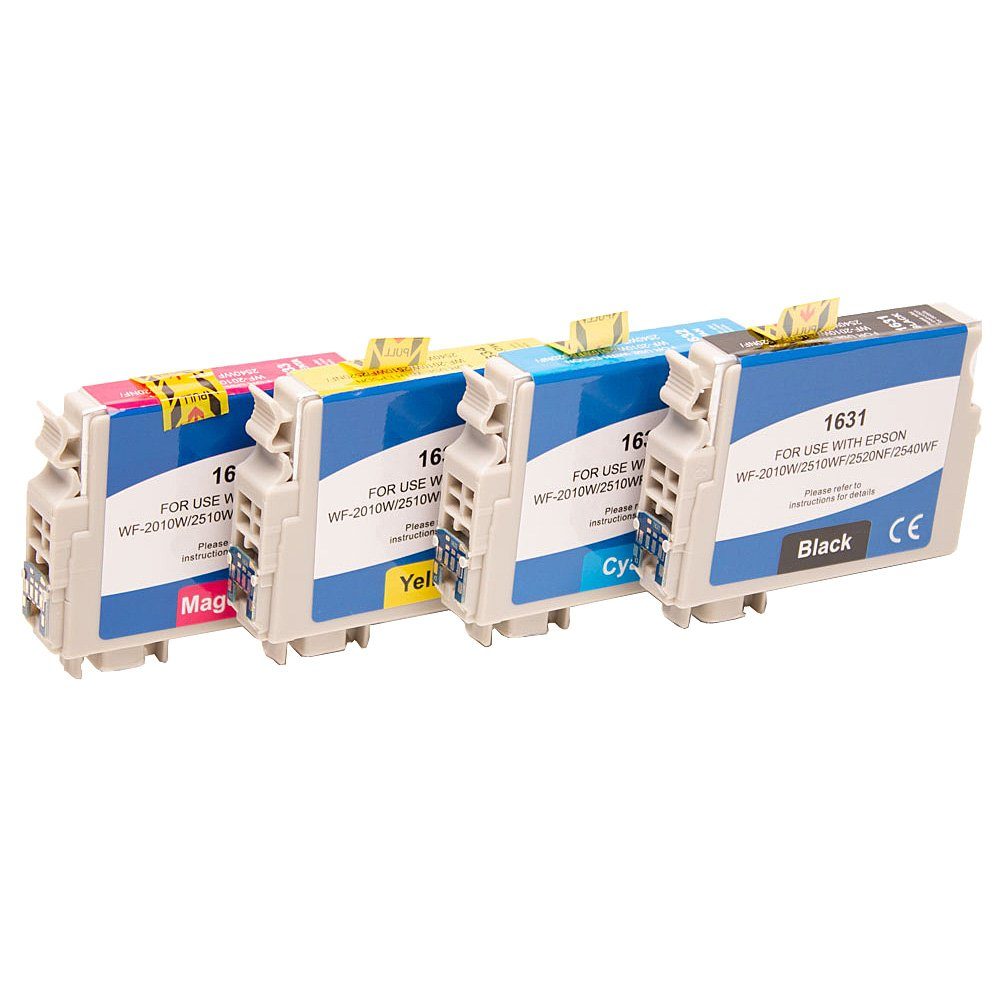 ABC Tintenpatrone (set 4x kompatibel für Epson 16XL WF2010W WF2510WF WF2520NF WF2530WF WF, F2530WF WF2540WF WF2630WF WF2650DWF WF2660DWF WF2750DWFEpson WF2760DWF)