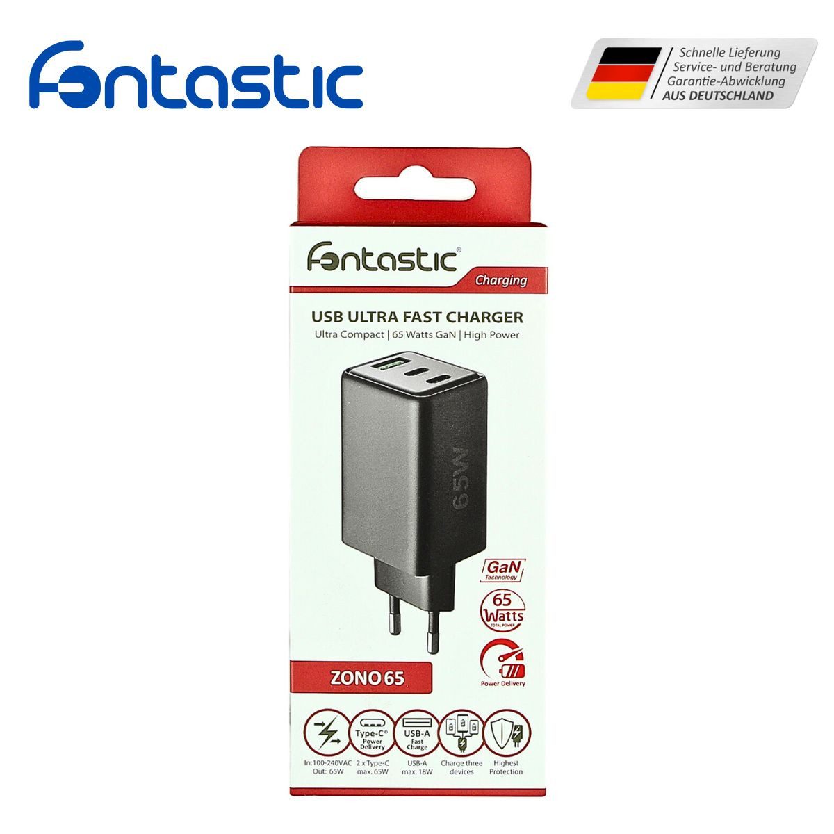 fontastic GaNto Zono 65 wh Smartphone-Ladegerät – Bild 3 von 3