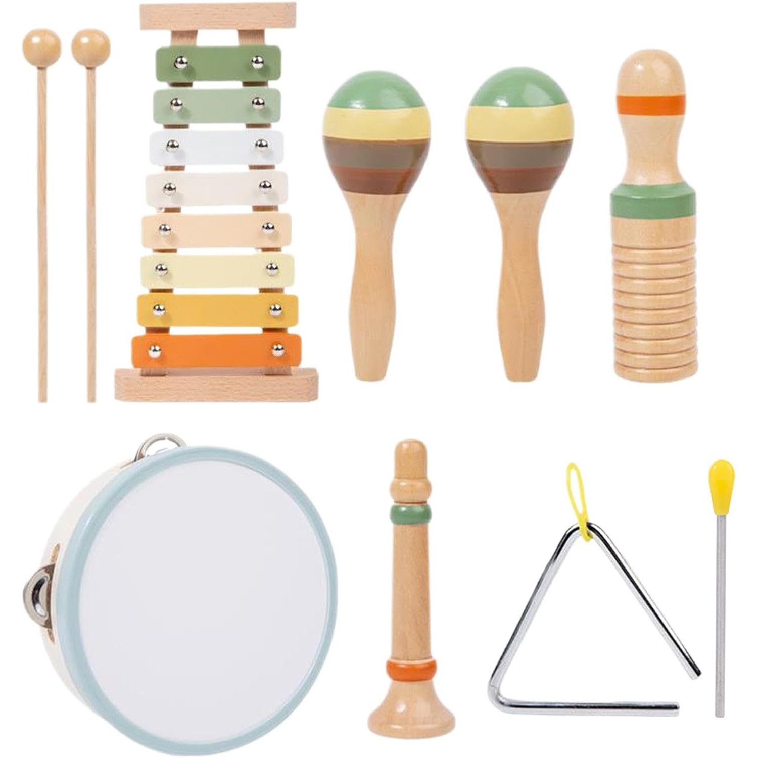 REDOM Spielzeug-Musikinstrument 6er Kinder Holz Musikinstrumente Set Rhythm günstig online kaufen
