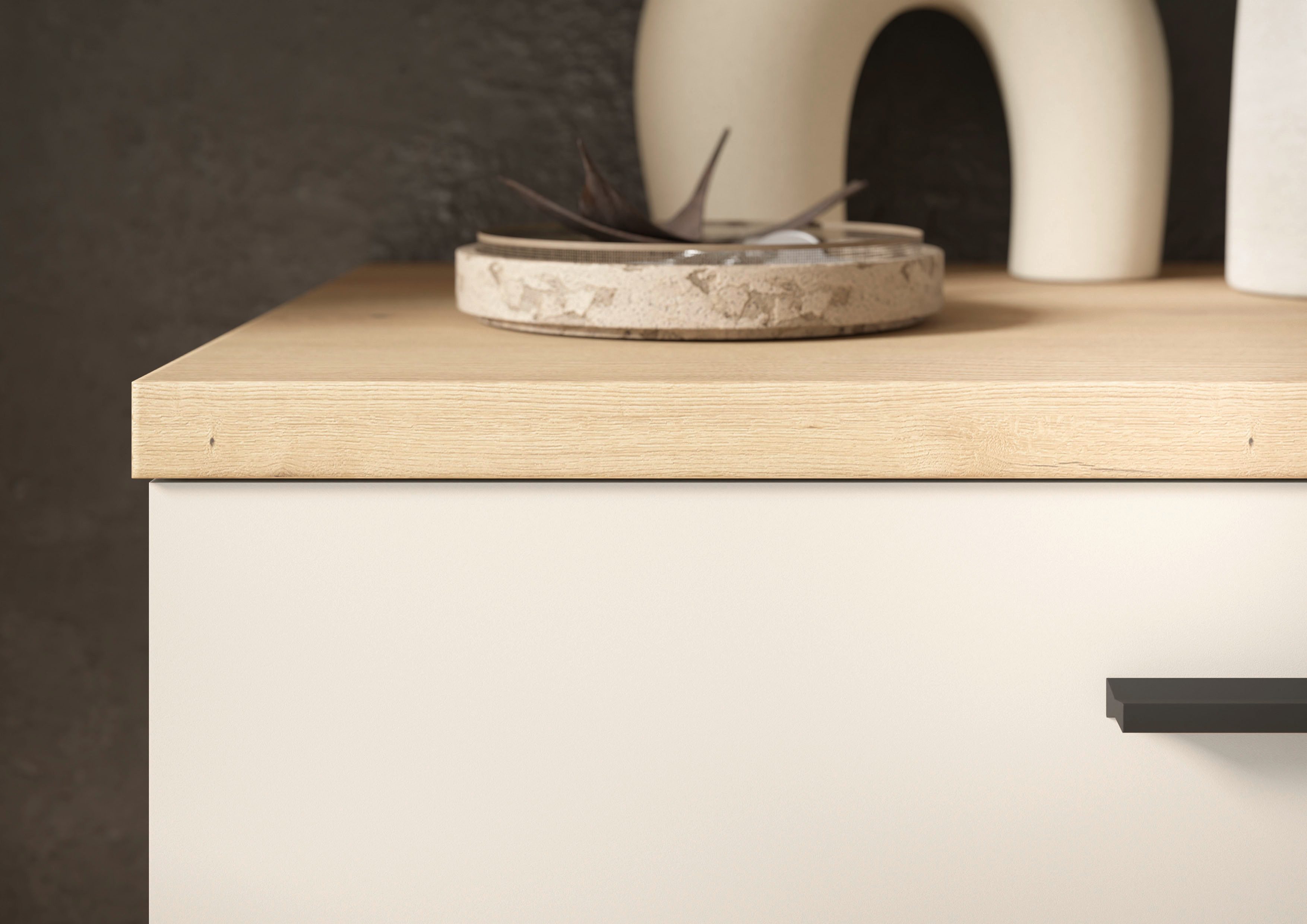 HBZ Garderoben-Set Kompaktgarderobe, BxHxT 105x188x38 cm mit Spiegel, (2-St), Breite 105cm, Softclose, Melaminbeschichtet, Spiegel