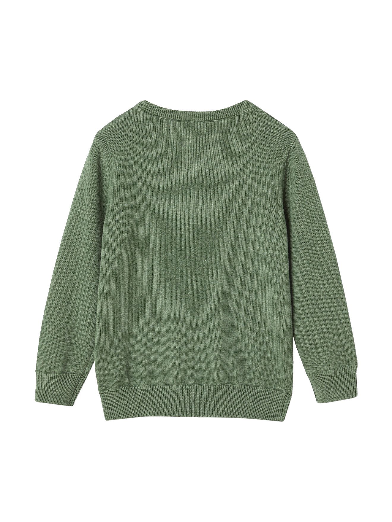 vertbaudet Pullunder Jungen Pullover mit Rundhals und Knopfleiste