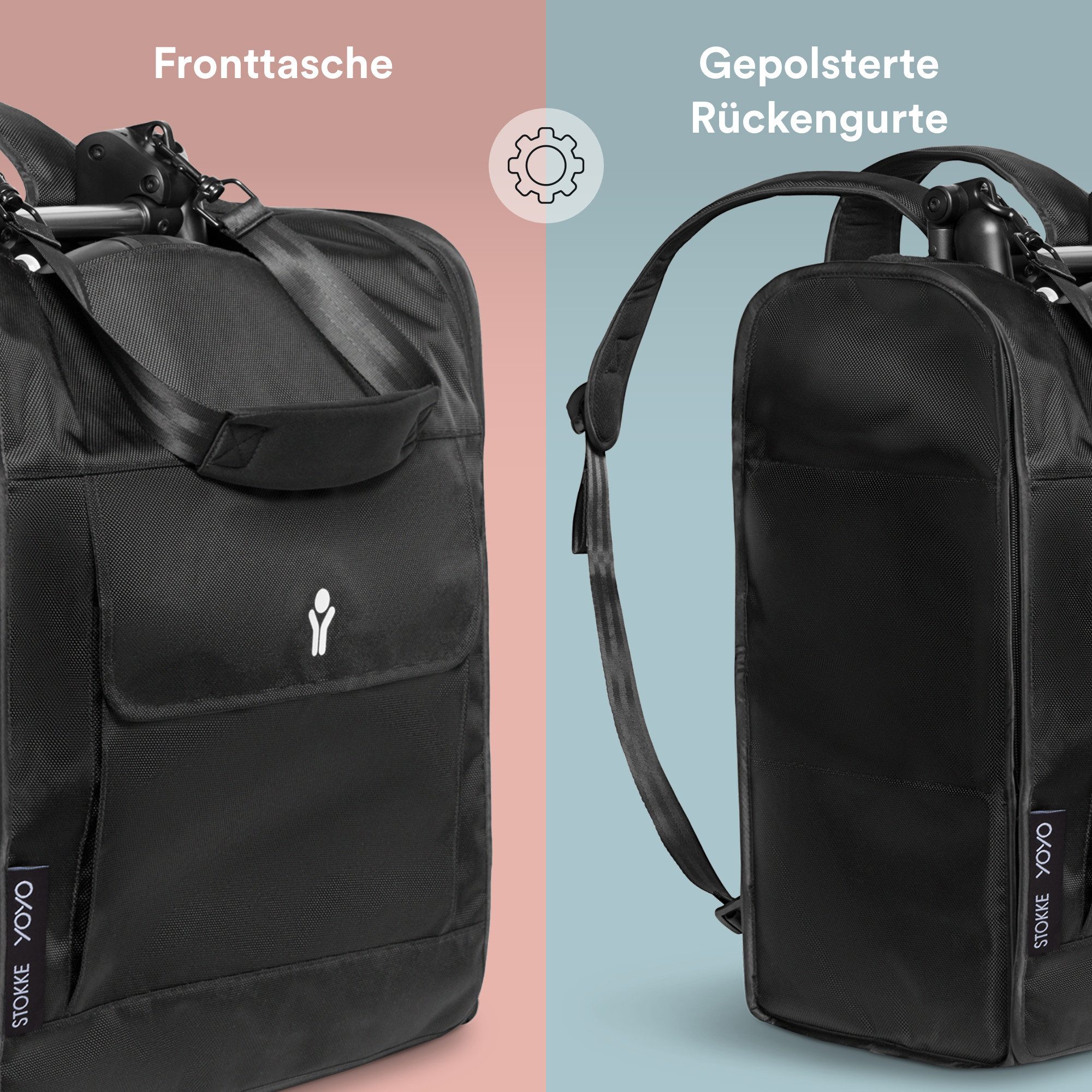 Stokke Kinderwagen-Transporttasche YOYO Backpack, Schütze und trage deinen Kinderwagen einfach, wenn du unterwegs bist