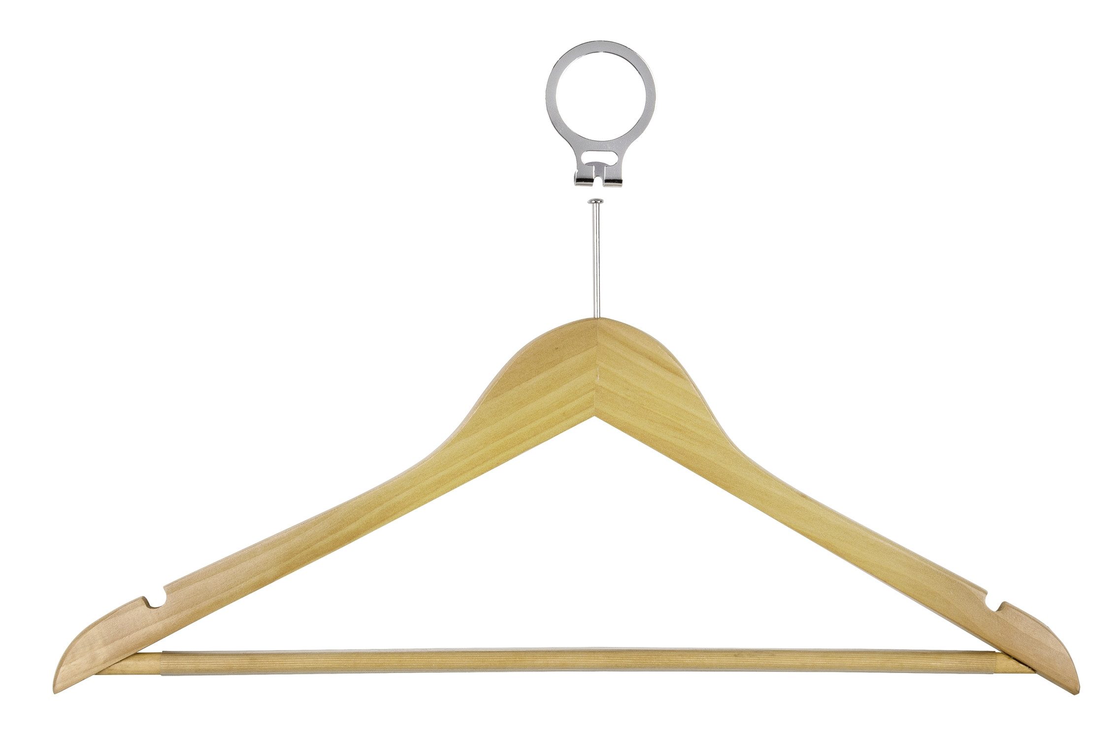 WENKO Kleiderbügel Modell Hotel, (Set, 8-tlg), aus Holz, mit Metall-Sicheru günstig online kaufen