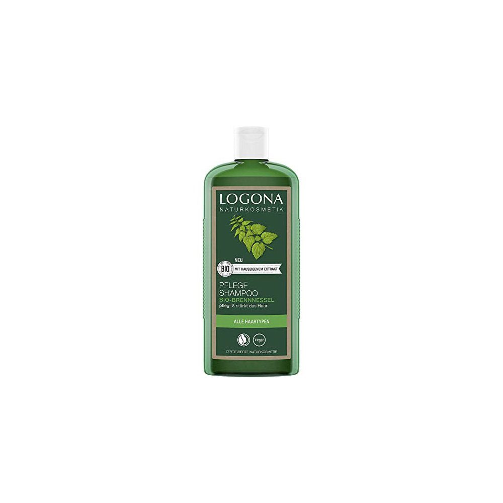 LOGONA Haarshampoo Naturkosmetik Pflegendes Shampoo aus Bio Brennnessel, 1 x 500 ml