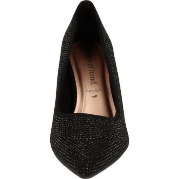 piece of mind. Damen Schuhe elegante Pumps 224-279 Glitzer Schwarz High-Heel-Pumps Glitzersteine auf dem ganzen Schuh