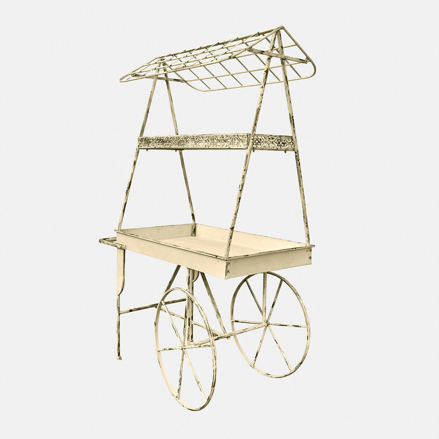 Mirabeau Gartentisch Servierwagen Gavrielle antikweiß