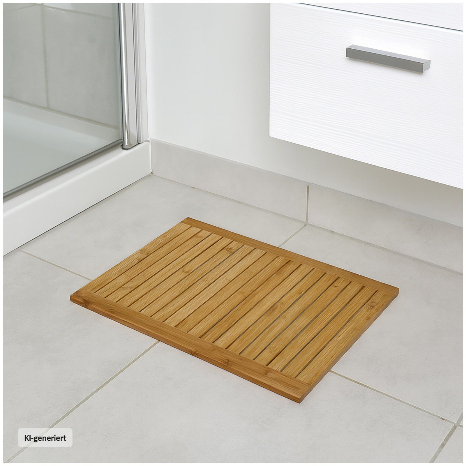 HTI-Living Badematte Bambusmatte Antirutschmatte, Höhe 3.5 mm, 1 Badematte, fußbodenheizungsgeeignet, Holz, rechteckig, Badvorleger Badematte