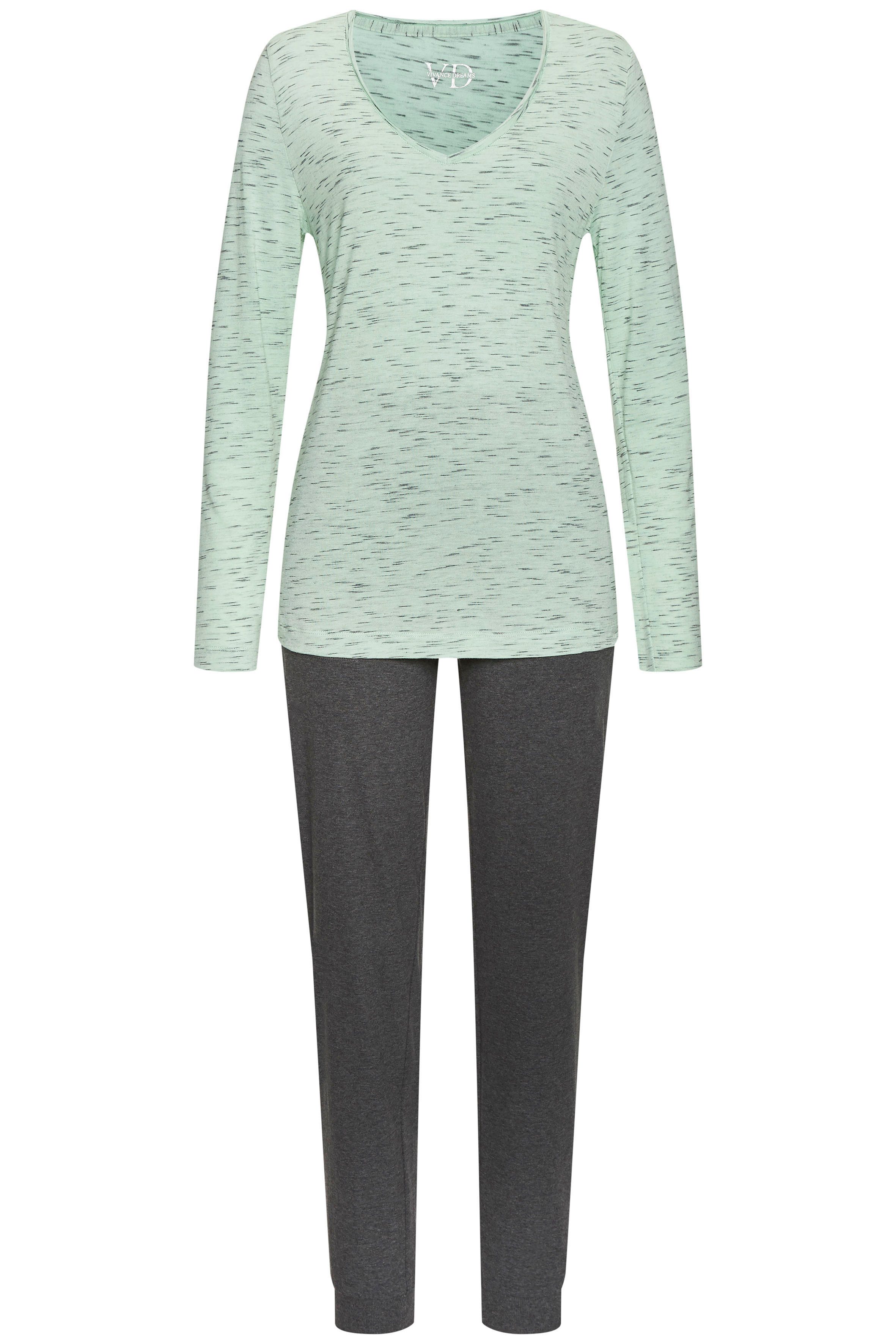 Vivance Dreams by Lascana Pyjama (Set, 2 tlg) mit schönem Melangeeffekt. Reduzierter Preis € 34,99. Unverbindliche Preisempfehlung € 44,99