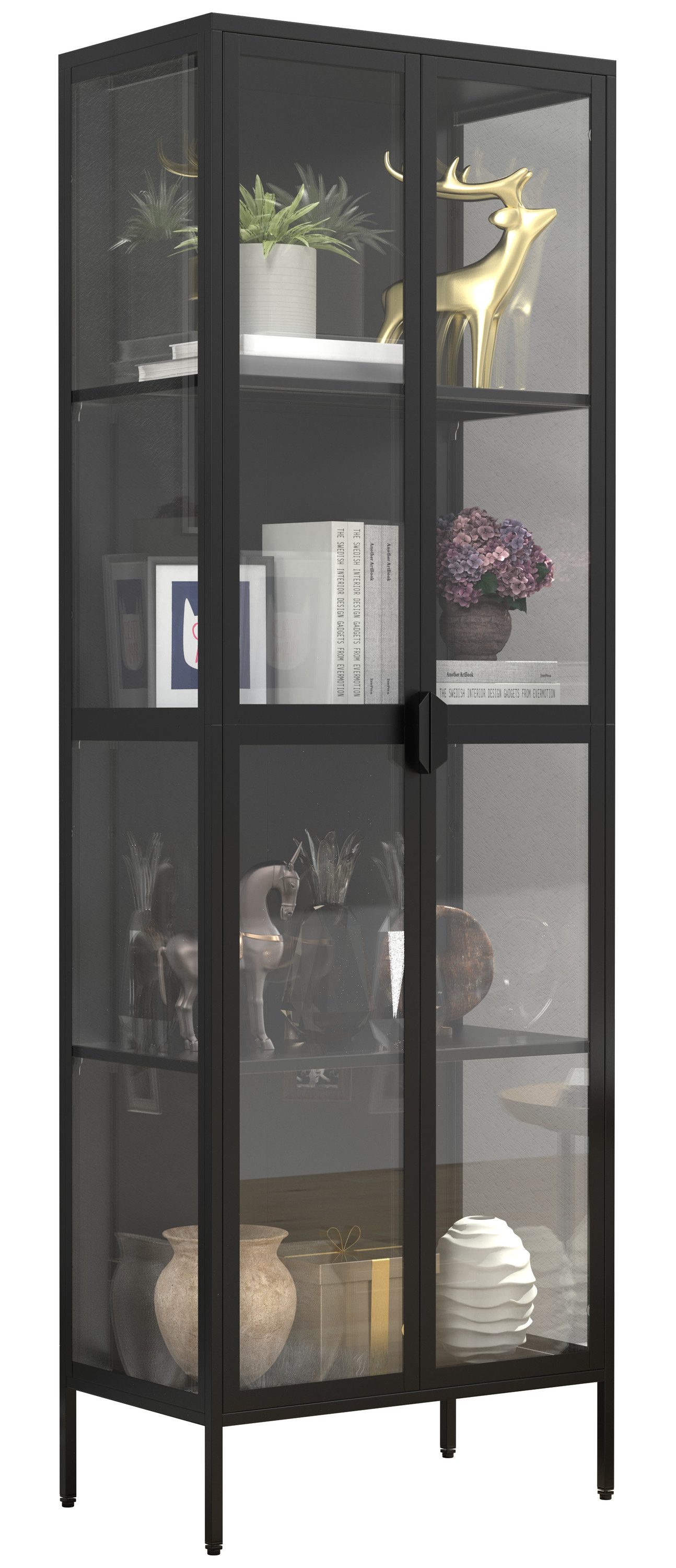 VCM Standvitrine Stahl Standvitrine Vitrine Schaukasten günstig online kaufen