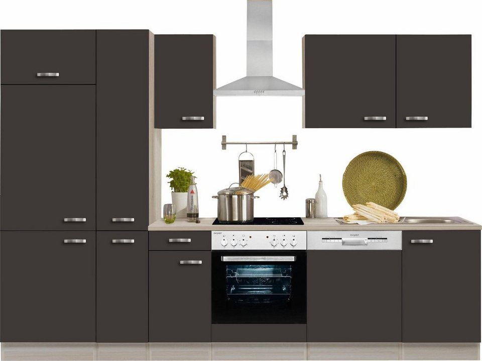 OPTIFIT Küchenzeile Faro, mit E-Geräten, Breite 300 cm, Türanschlag rechts  oder links möglich