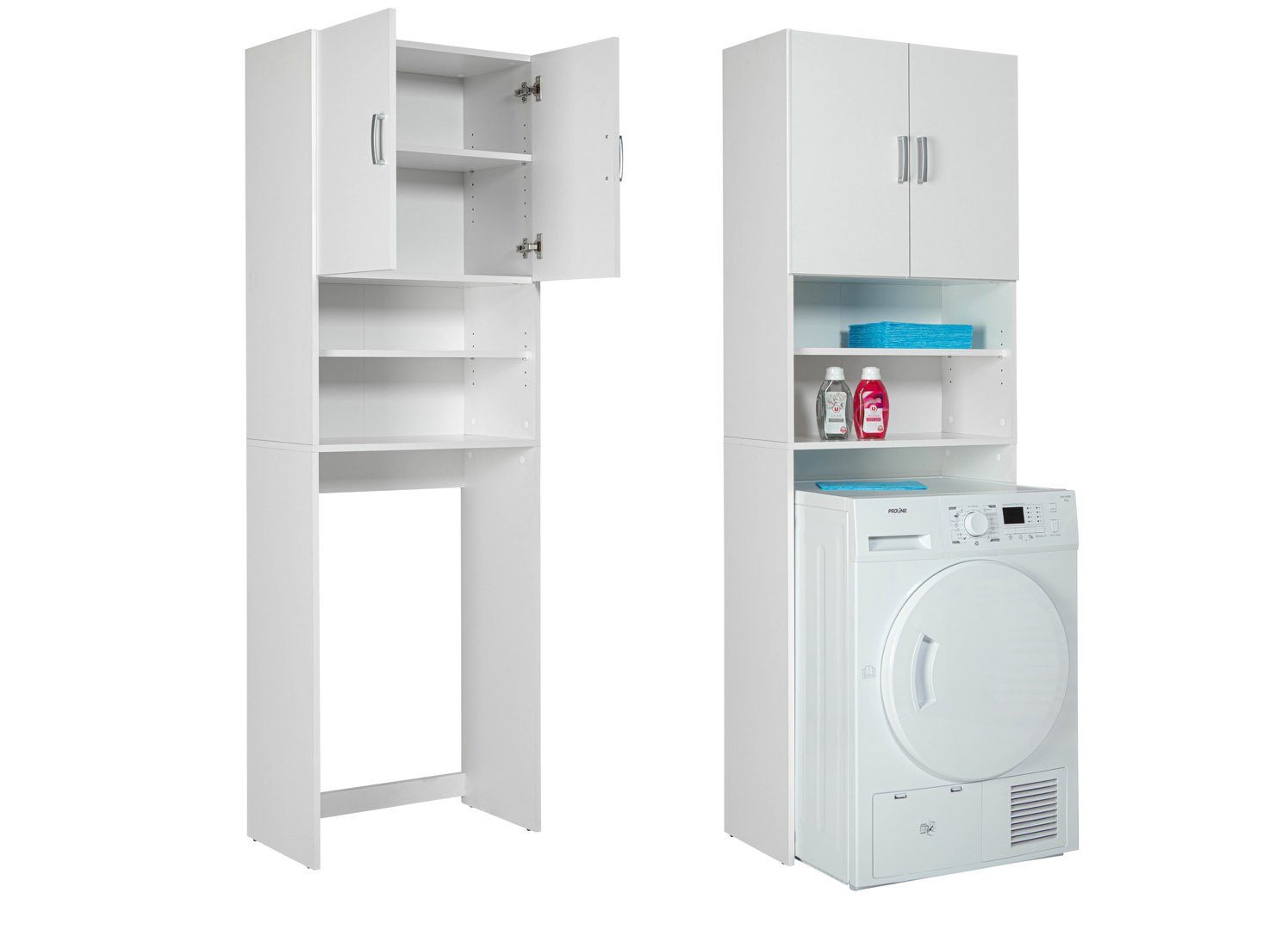 ebuy24 Badezimmer-Set 2 F, (1-St) Arconati 2 Türen, Waschmaschinenüberbau offene