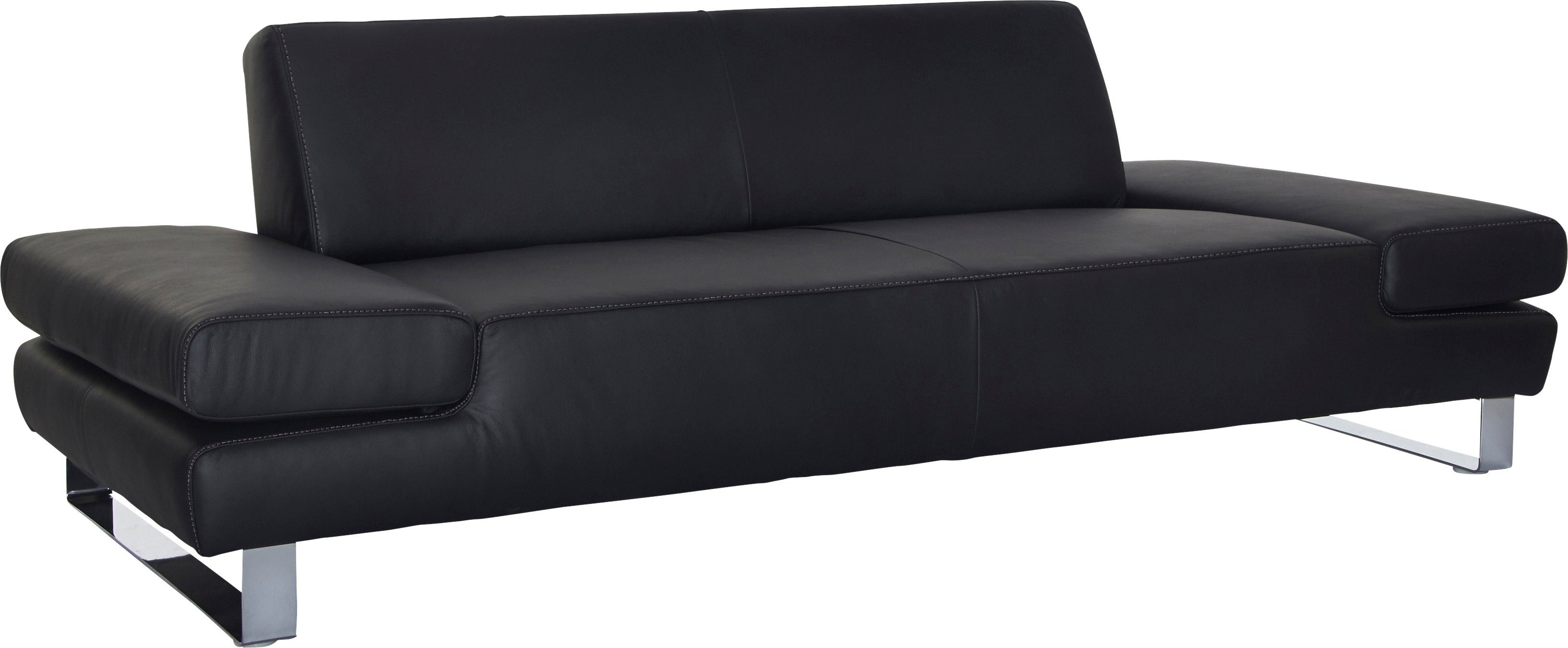 W.SCHILLIG 3-Sitzer taboo Designsofa mit hohem Sitzkomfort, mit Normaltiefe, inklusive Armlehnenverstellung, mit Kontrastnaht