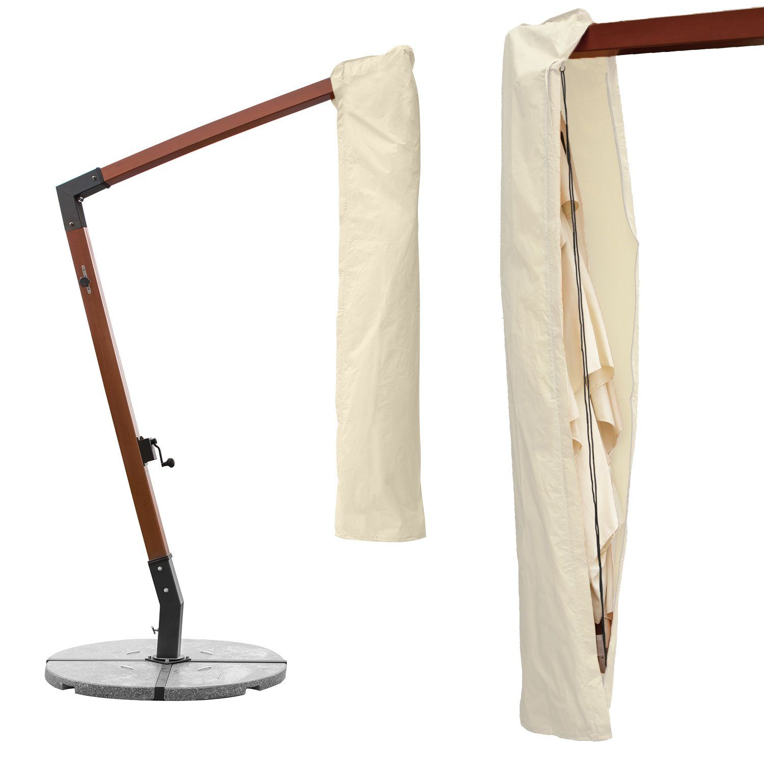 anndora-sonnenschirm Sonnenschirm-Schutzhülle für eckige Ampelschirme 3 günstig online kaufen