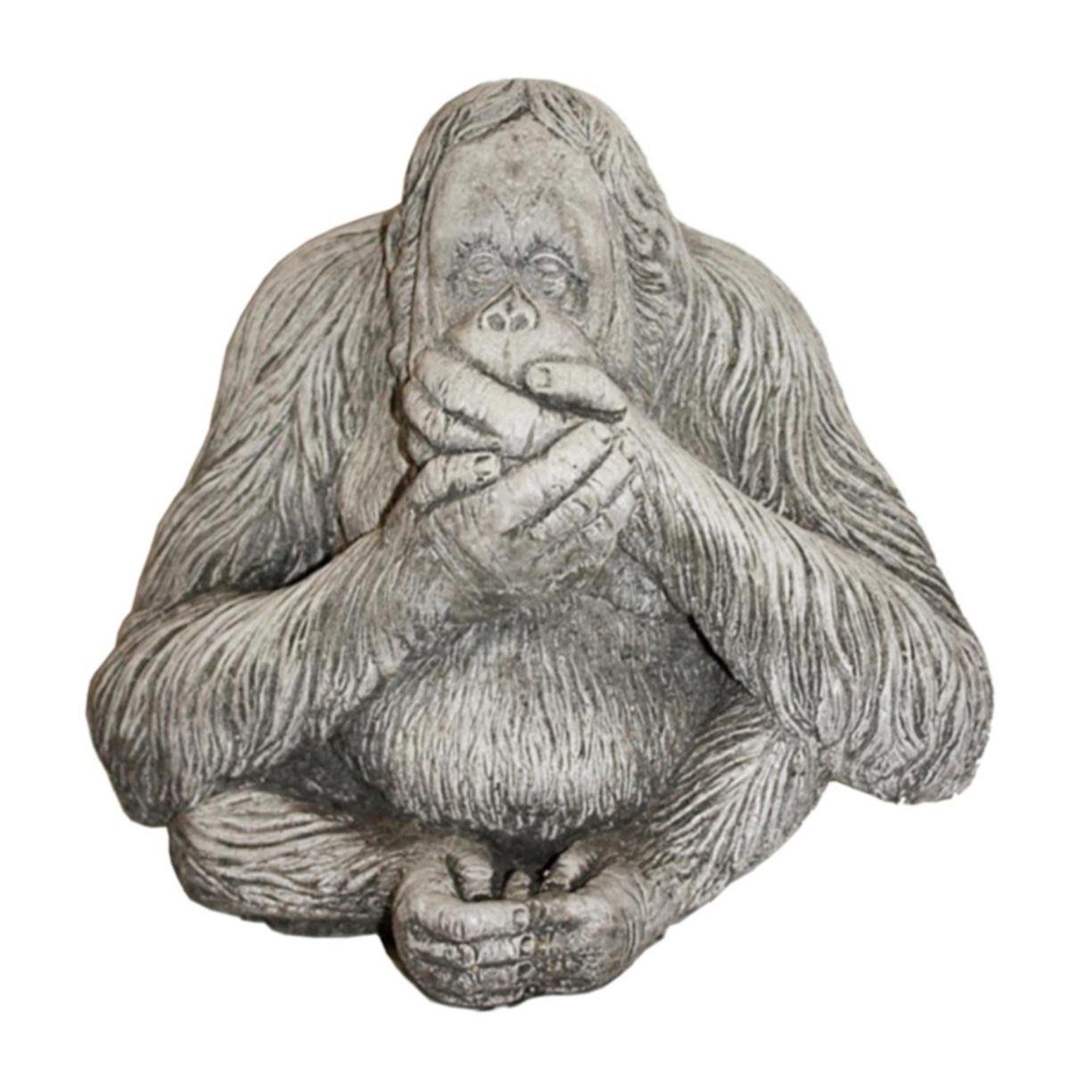 440s Gartenfigur 440s Affe Orang-Utan "nichts sagen" Antiksteinguss H ca. 23 cm, (Stück). € 52,90