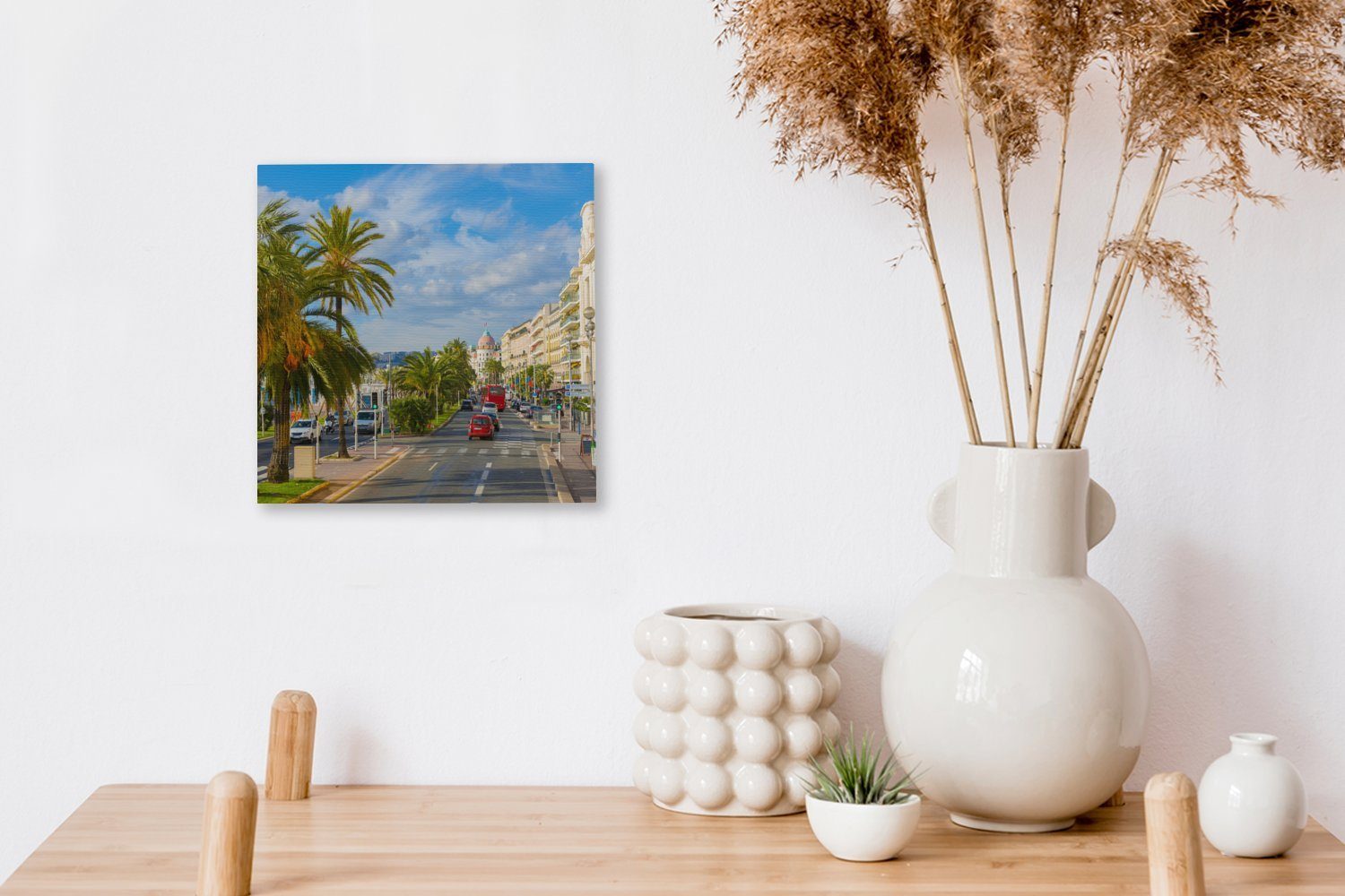 (1 Palme, Wohnzimmer für St), Nizza - Schlafzimmer Frankreich Leinwand OneMillionCanvasses® - Bilder Leinwandbild