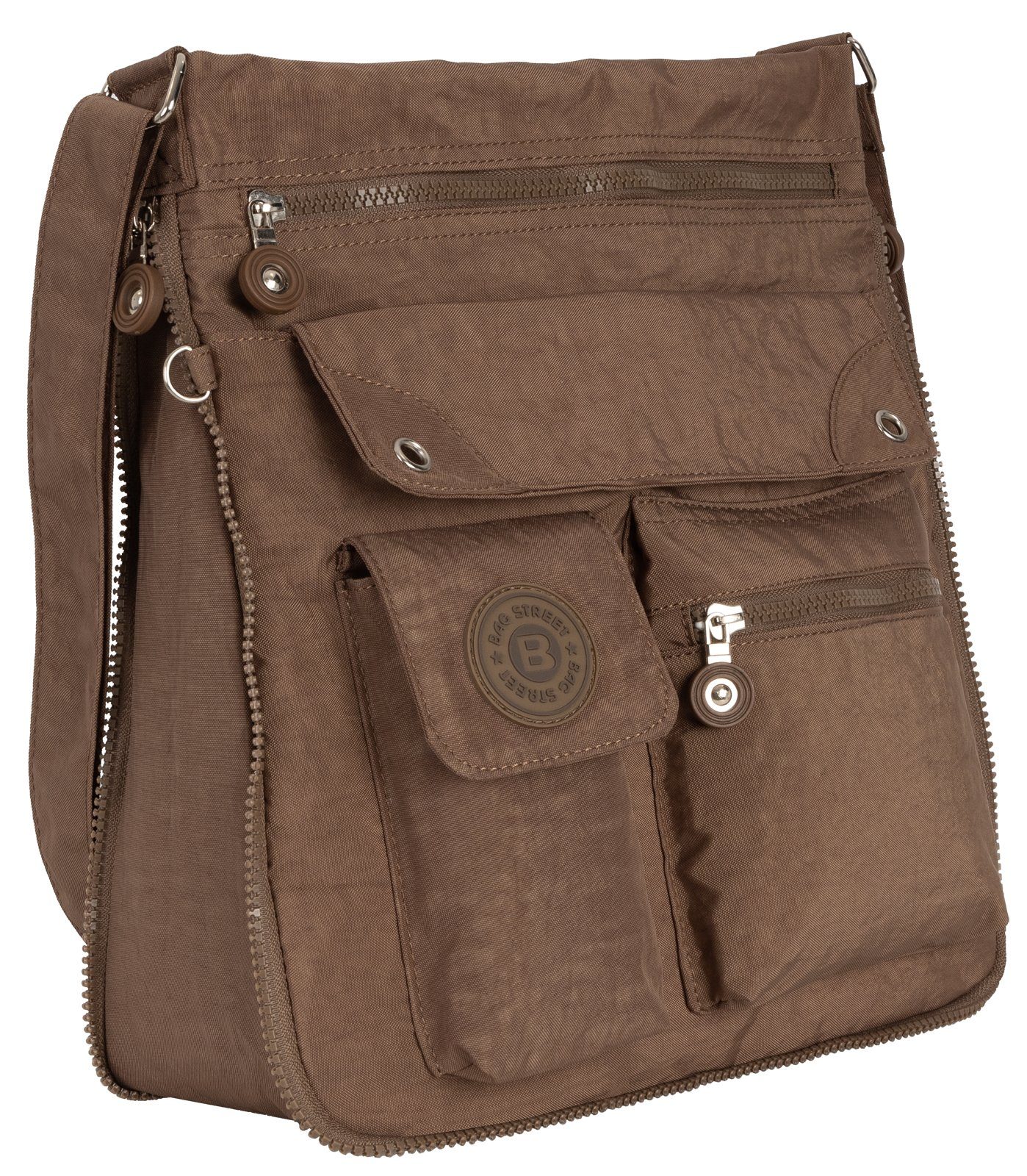 BAG STREET Umhängetasche Damentasche Umhängetasche Handtasche Schultertasche Schwarz Braun, als Schultertasche, Umhängetasche tragbar – Bild 3 von 5