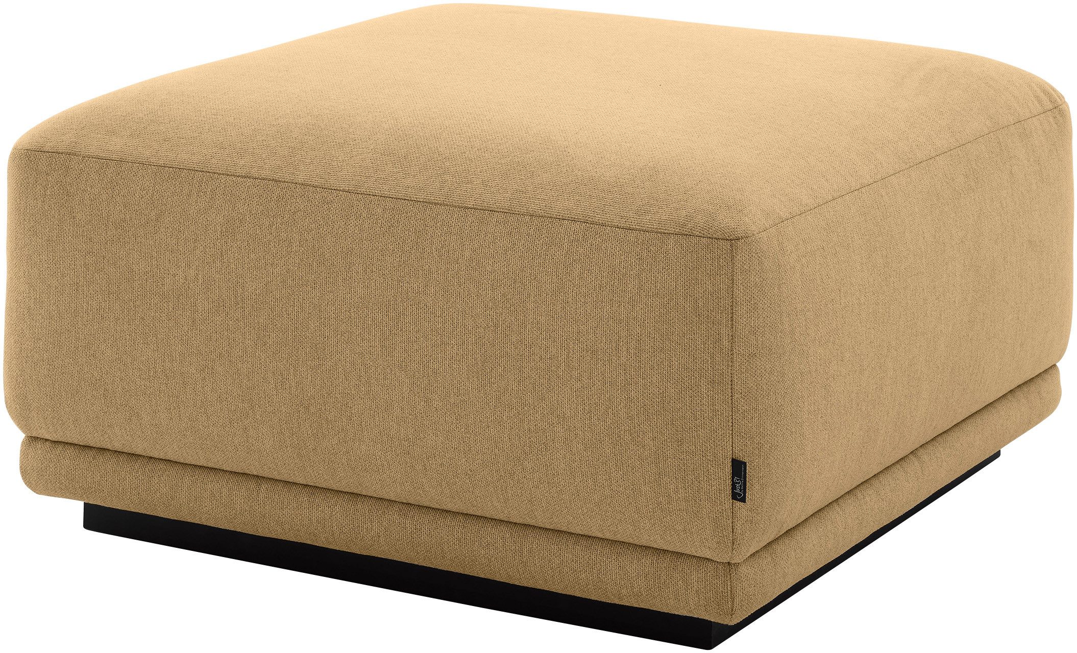 Musterring Hocker JustB! PM200 B/T 80/80cm (1 St), mit Wellenunterfederung & HR-Kaltschaum, Holzrahmen in Schwarz