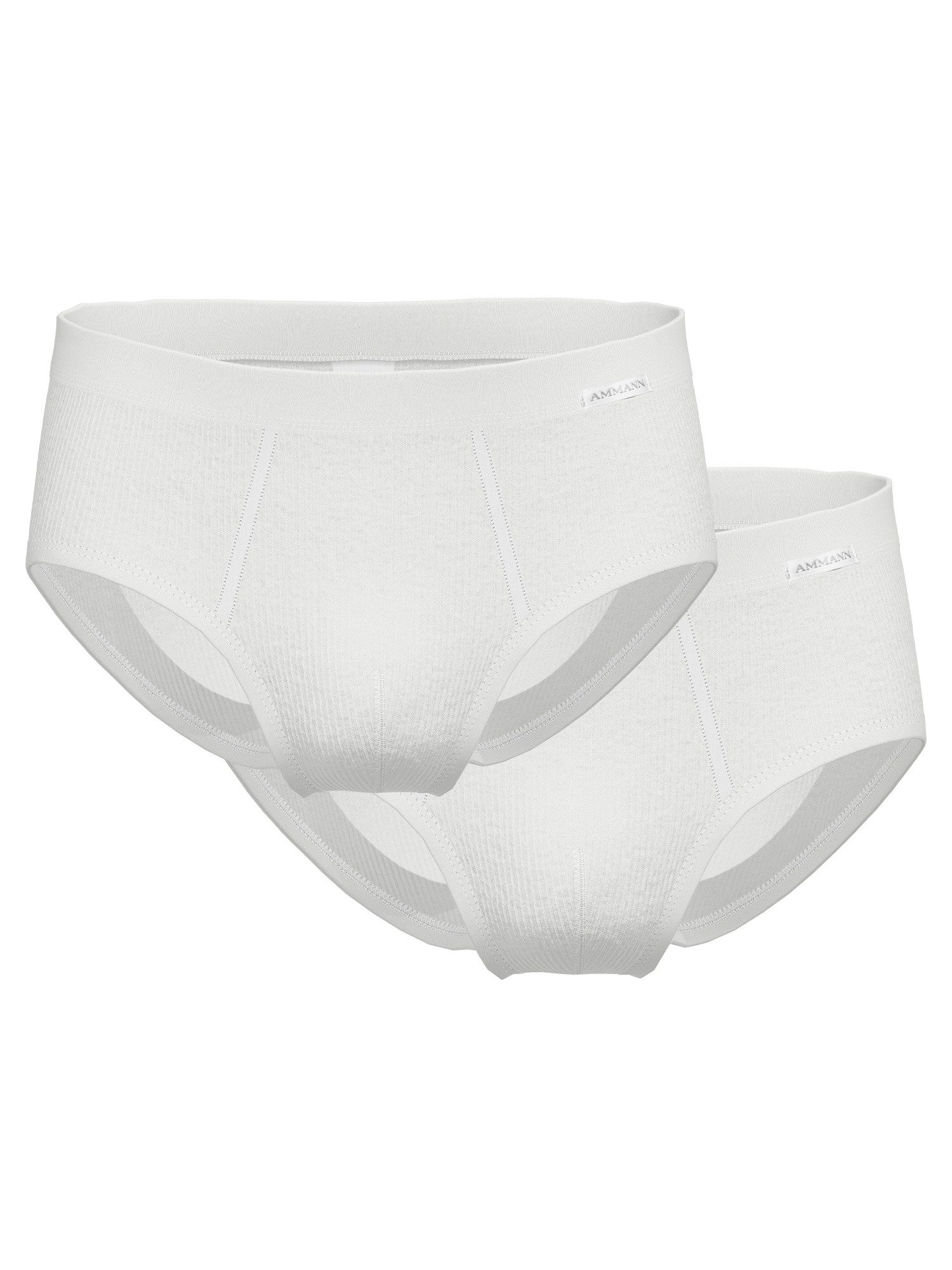 Ammann Slip Herren 2er Pack Slip mit Eingriff DOPPELRIPP (Packung, 2-St)