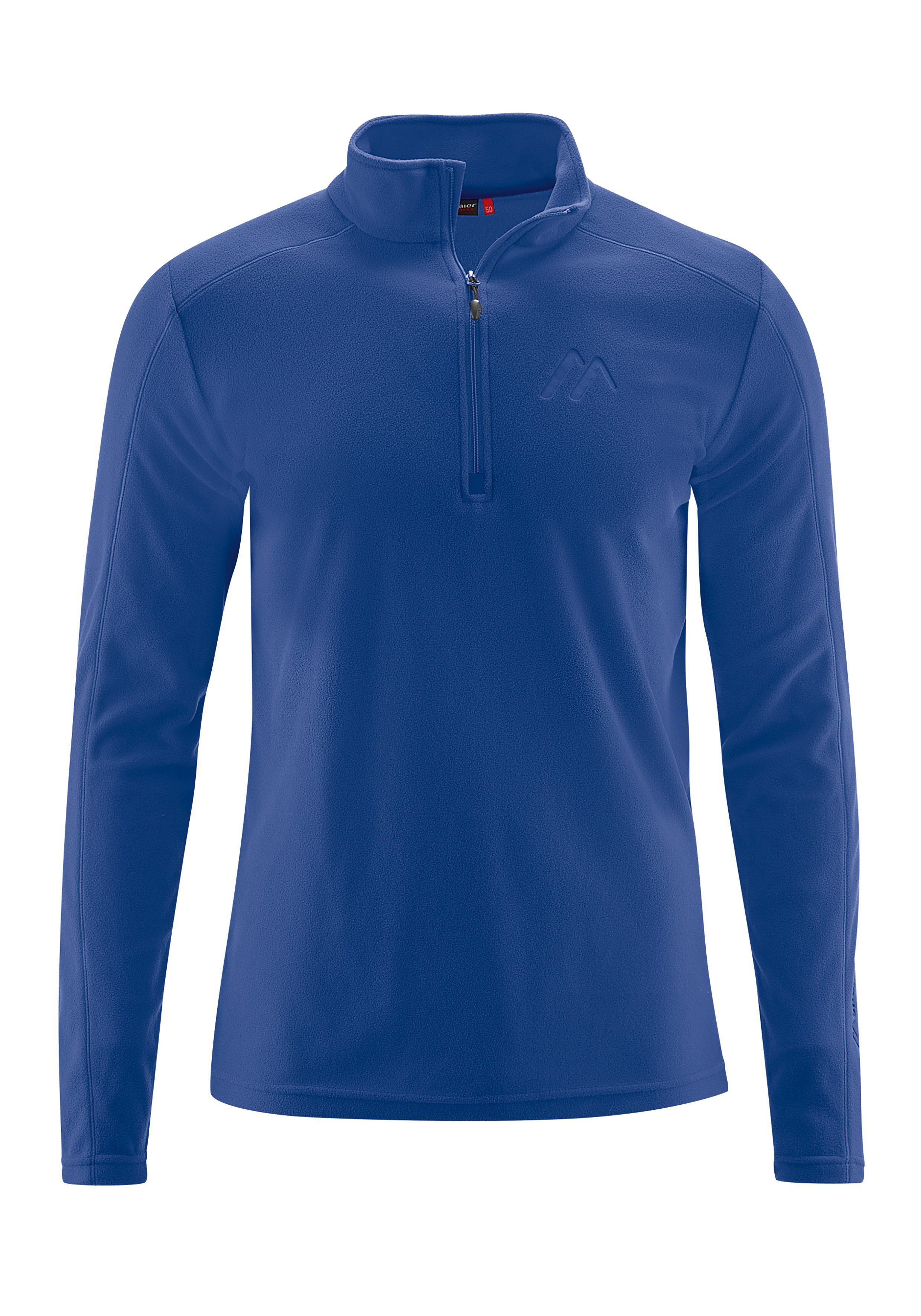 Maier Sports Langarmshirt Dennis Vielseitiger, funktioneller Fleecerolli, schnelltrocknend fossil blue