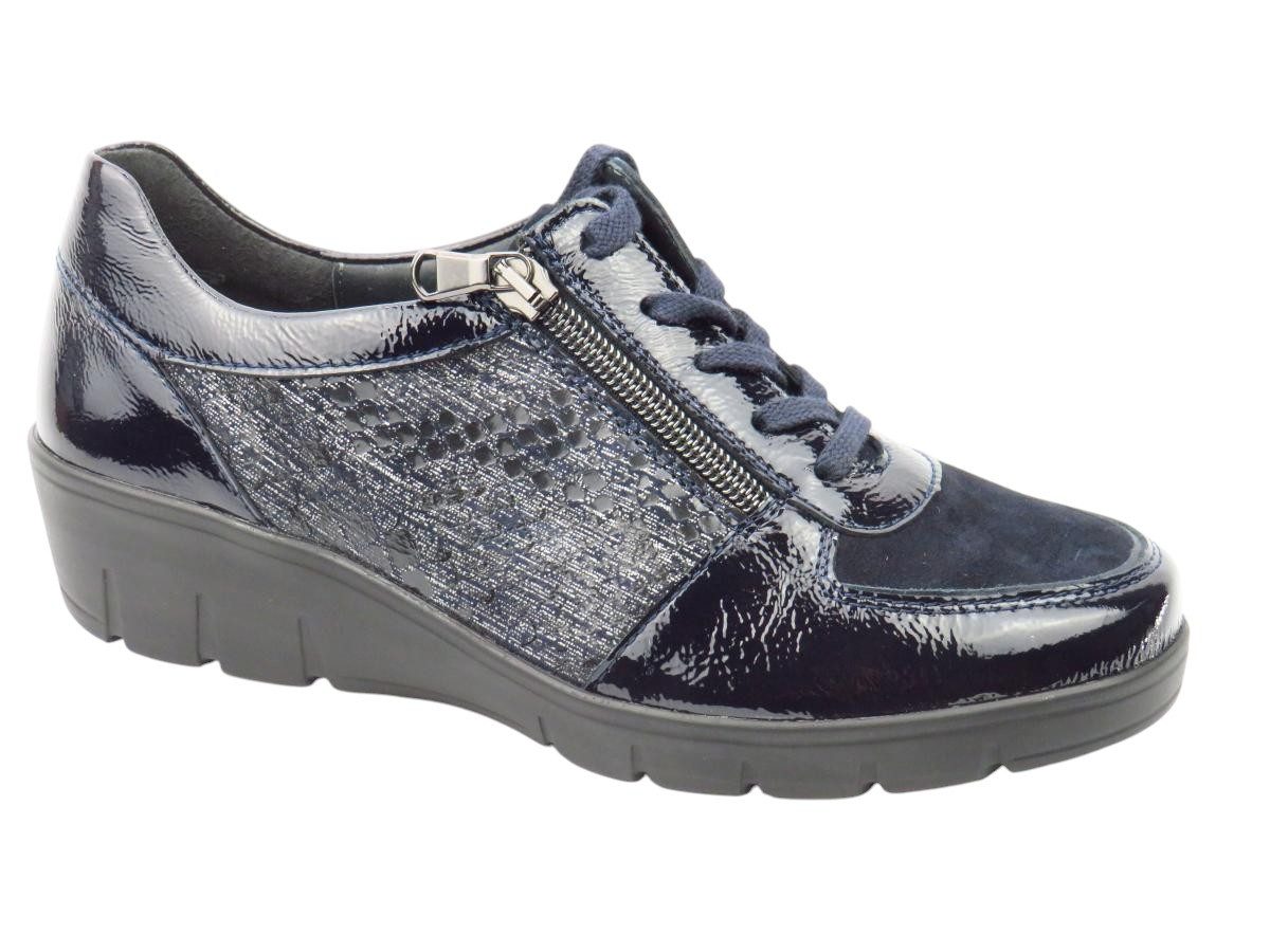 Semler Lack/Pyth. midnight/ocean Schnürschuh günstig online kaufen